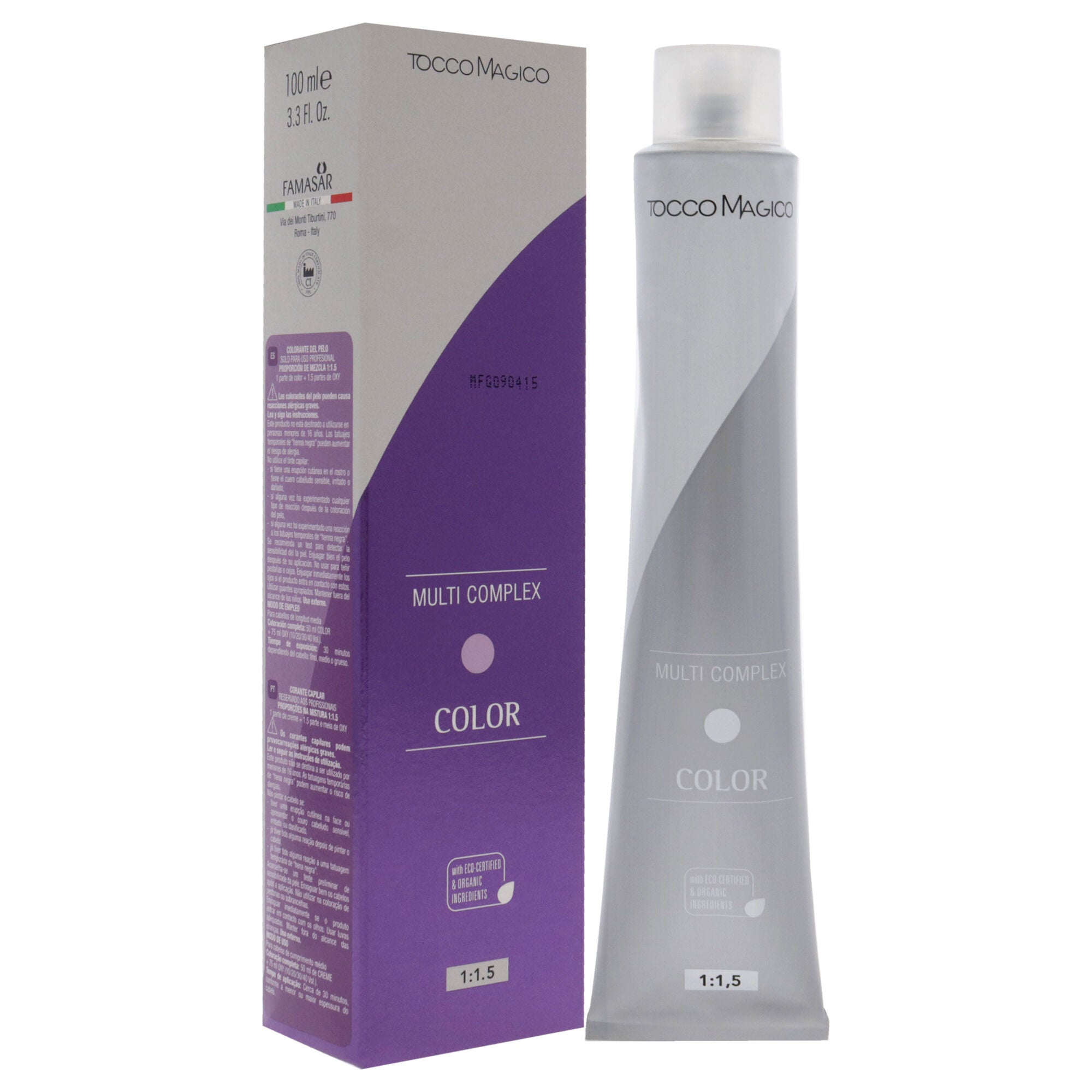 Multi Complex Permanet Hair Color - 4.04 Dark Chocolate by Tocco Magico for Unisex - 3.38 oz Hair Color, See Description, alternate image number 1