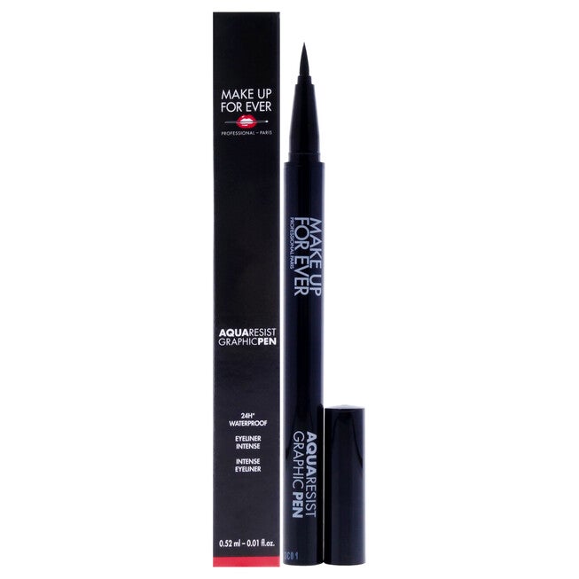 Aqua Resist Graphic Pen 24H Waterproof - 1 Black by Make Up For Ever for Women - 0.01 oz Eyeliner, NA, hi-res image number null