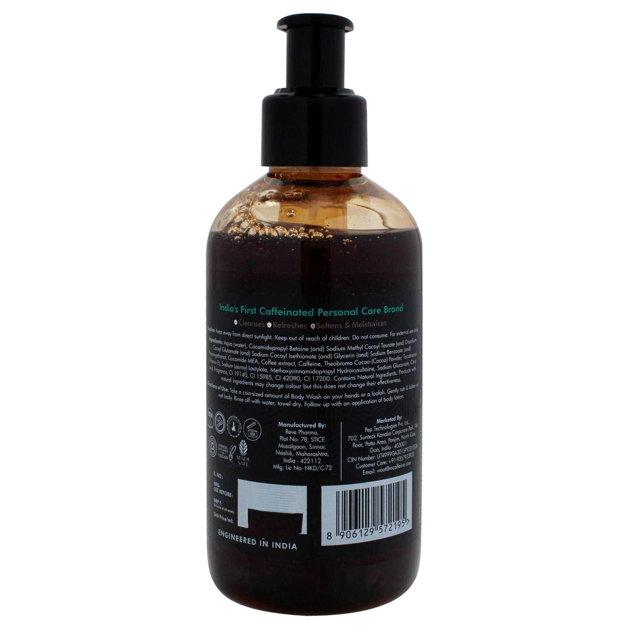 Coffee Body Wash - Cocoa by mCaffeine for Unisex - 6.76 oz Body Wash, See Description, alternate image number 2