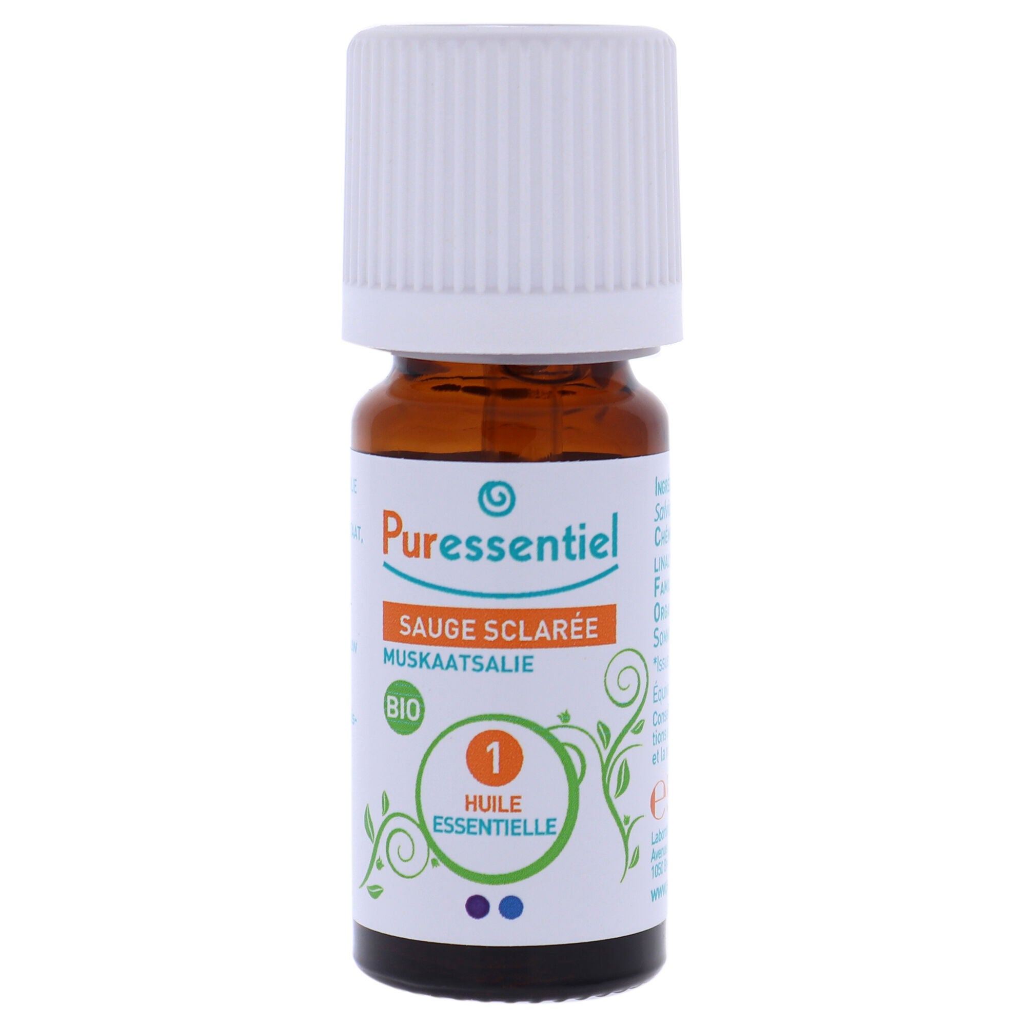 Organic Essential Oil - Sage Clary by Puressentiel for Unisex - 0.17 oz Oil, See Description, alternate image number 1