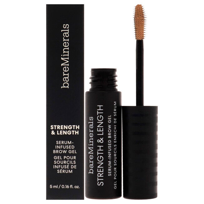 Strength and Length Serum-Infused Brow Gel - Honey by bareMinerals for Women - 0.16 oz Brow Gel, NA, hi-res image number null