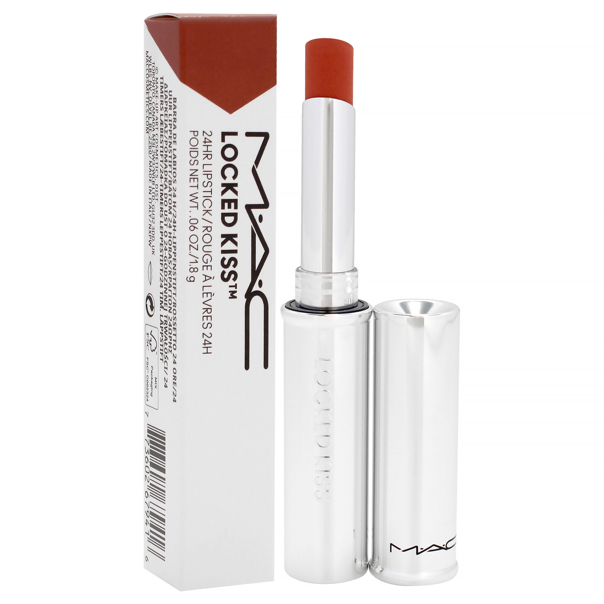 Locked Kiss 24 Hr Lipstick - 60 Mult it Over and Over by MAC for Women - 0.06 oz Lipstick, Red, alternate image number 1