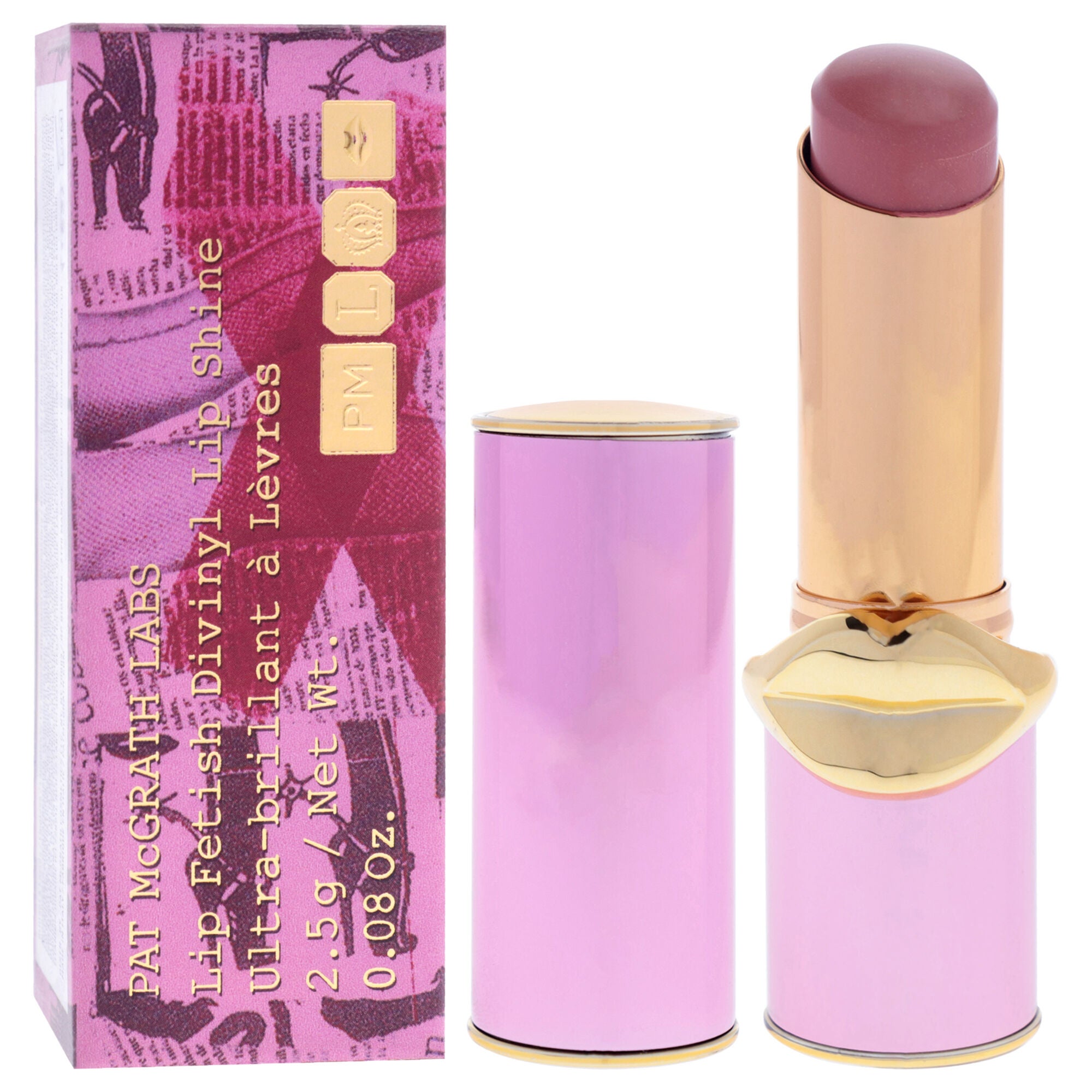 Lip Fetish Divinyl Lip Shine - Nude Venus by Pat Mcgrath Labs for Women - 0.08 oz Lipstick, Pink, alternate image number 2