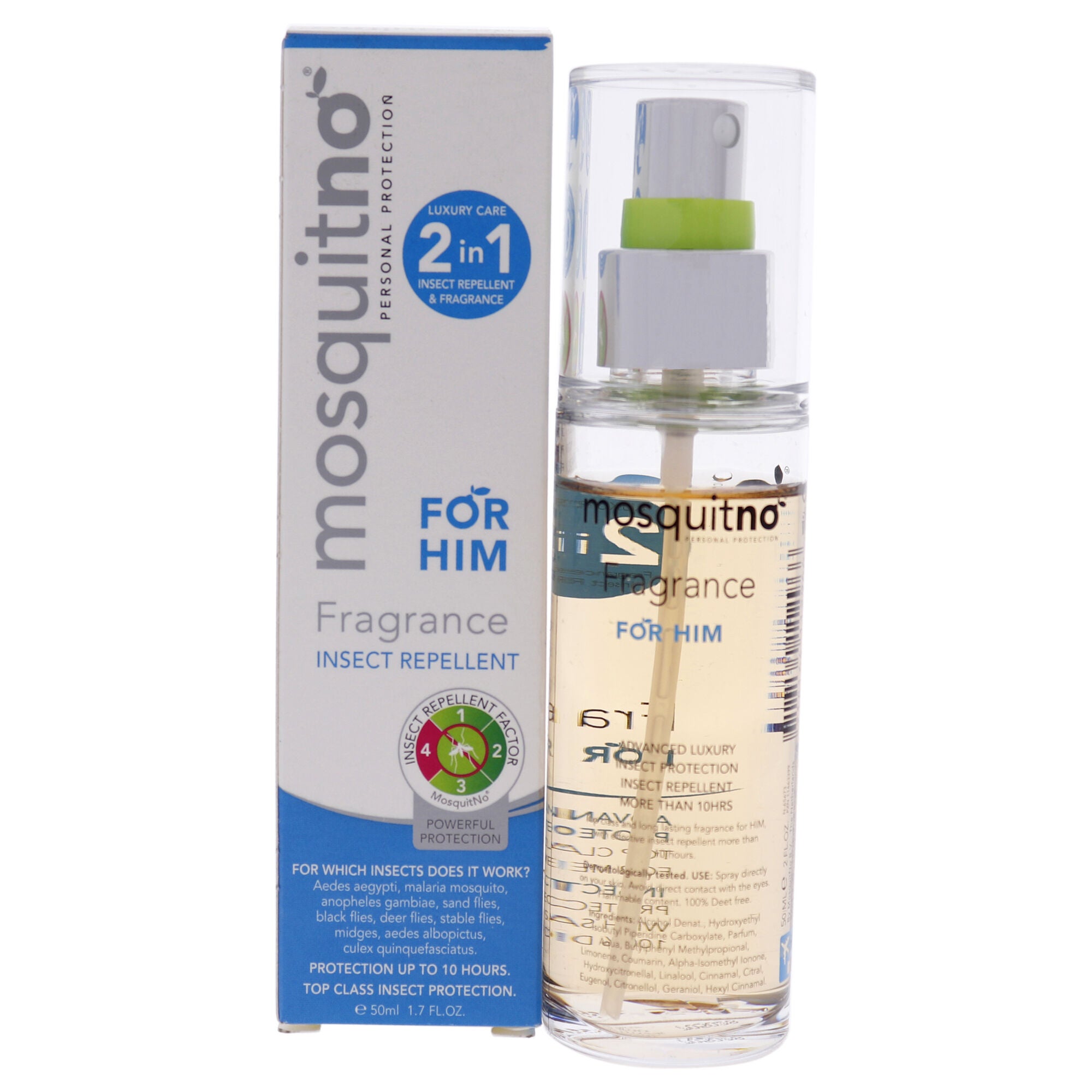 Mosquitno Fragrance For Him by Mosquitno for Men - 1.7 oz Body Spray, See Description, hi-res image number 0