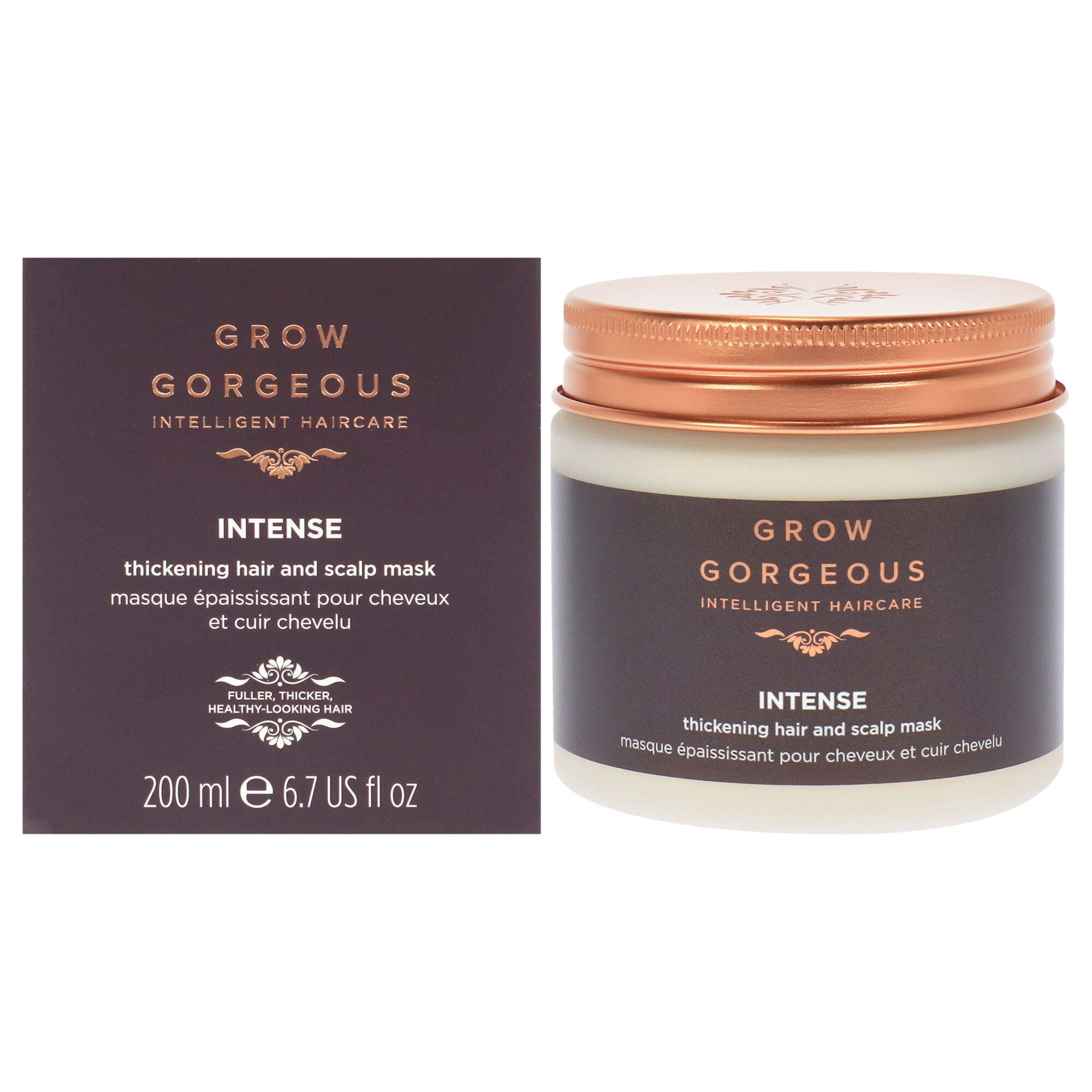 Intense Thickening Hair and Scalp Mask by Grow Gorgeous for Unisex - 6.7 oz Masque, See Description, hi-res image number 0