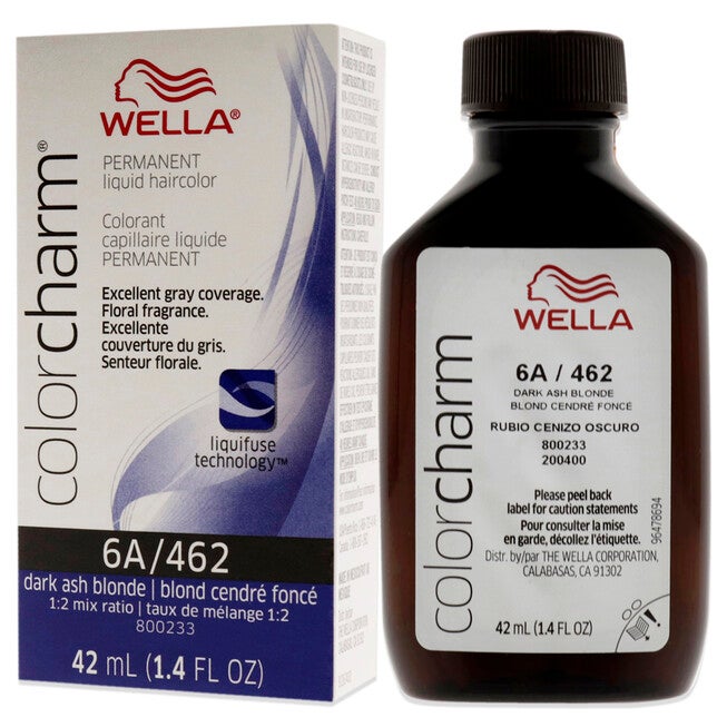 Color Charm Permanent Liquid Haircolor - 462 6A Dark Ash Blonde by Wella for Unisex - 1.4 oz Hair Color, See Description, alternate image number 3