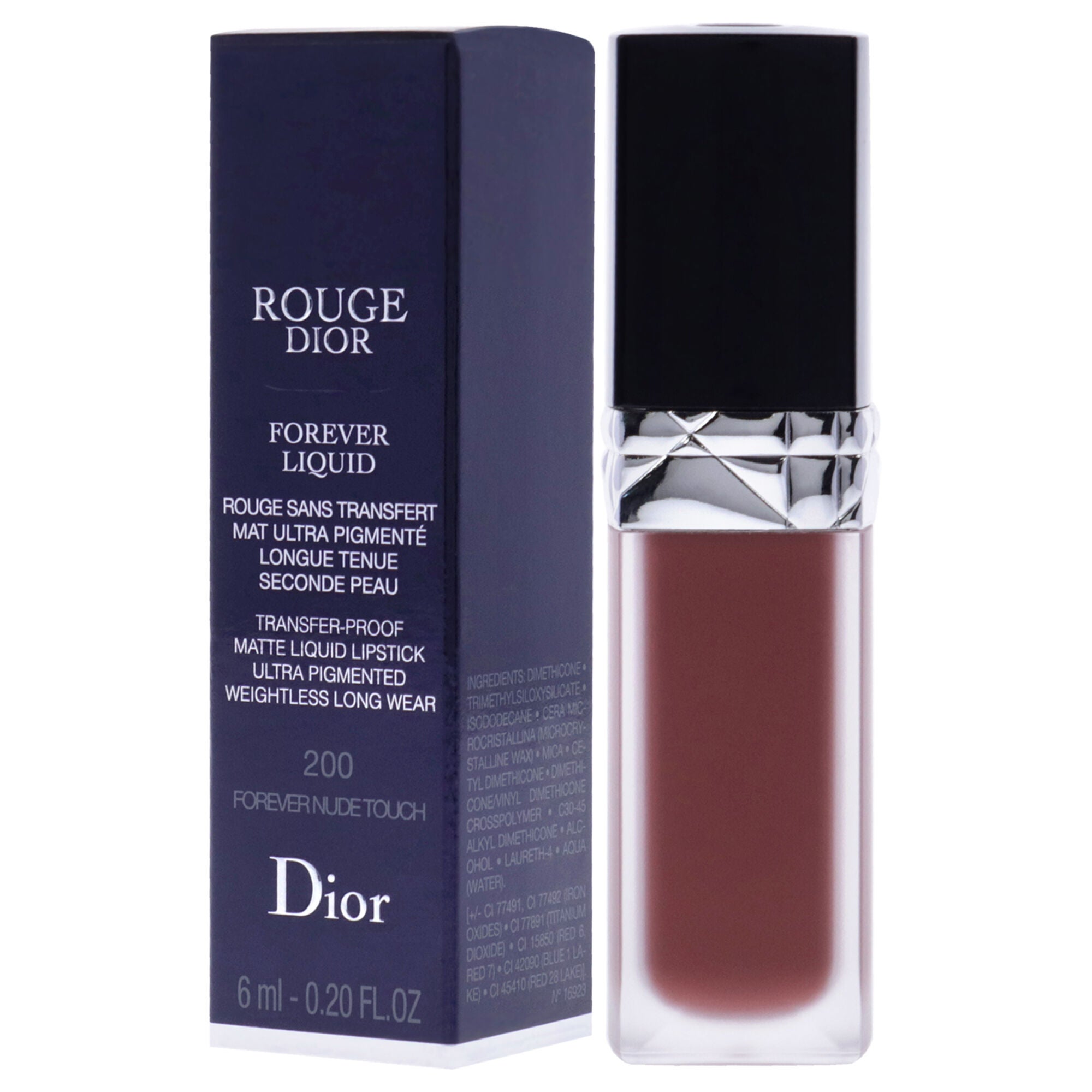 Rouge Dior Forever Liquid Matte - 200 Forever Nude Touch by Christian Dior for Women - 0.2 oz Lipstick, See Description, alternate image number 3