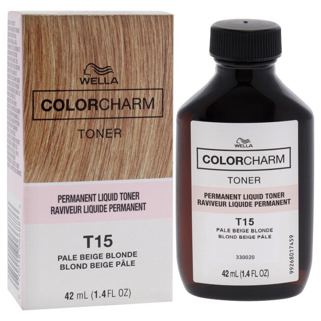 Color Charm Permanent Toner - T15 Pale Beige Blonde by Wella for Unisex - 1.4 oz Toner, NA, alternate image number null