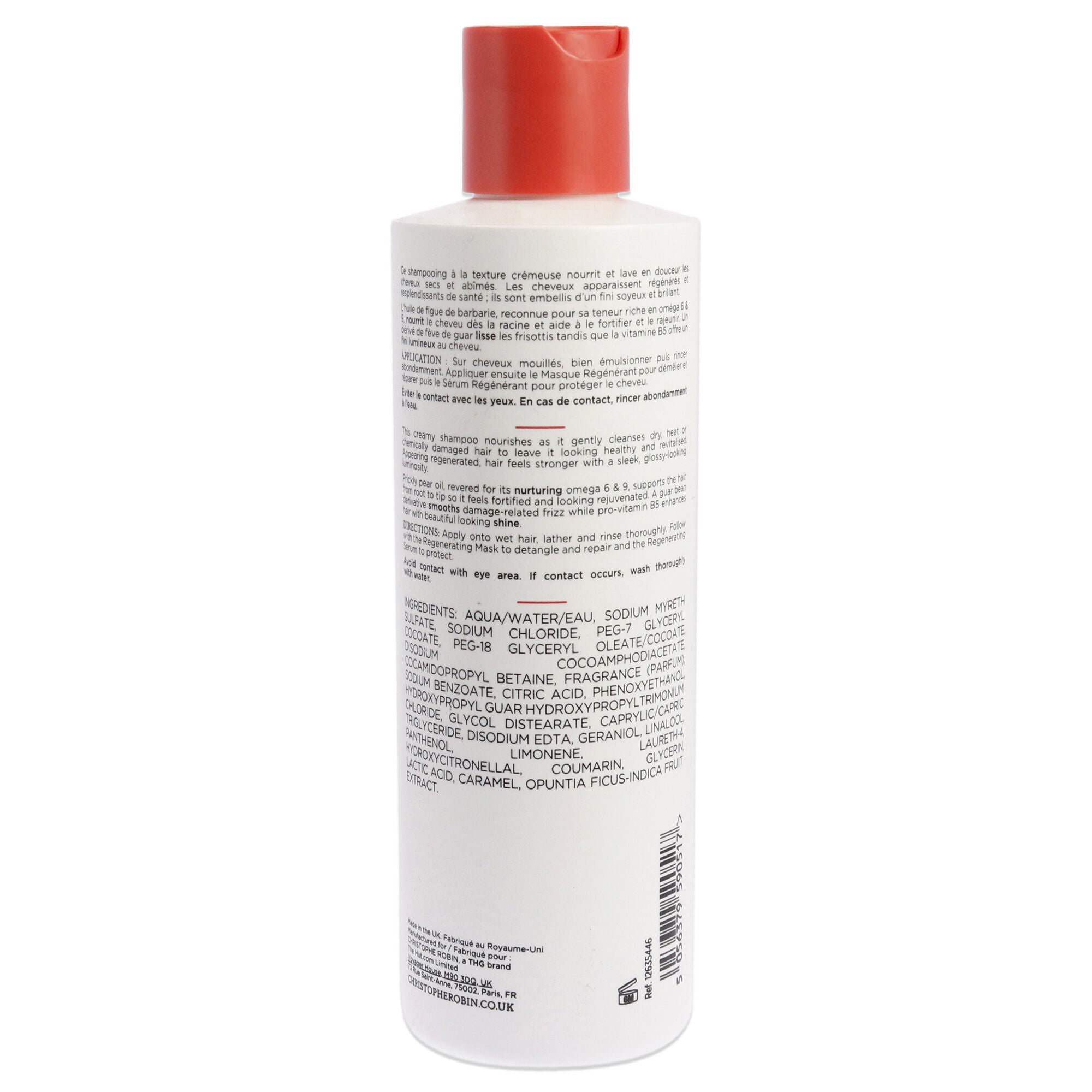 Regenerating Shampoo with Prickly Pear Oil by Christophe Robin for Unisex - 8.4 oz Shampoo, See Description, alternate image number 2