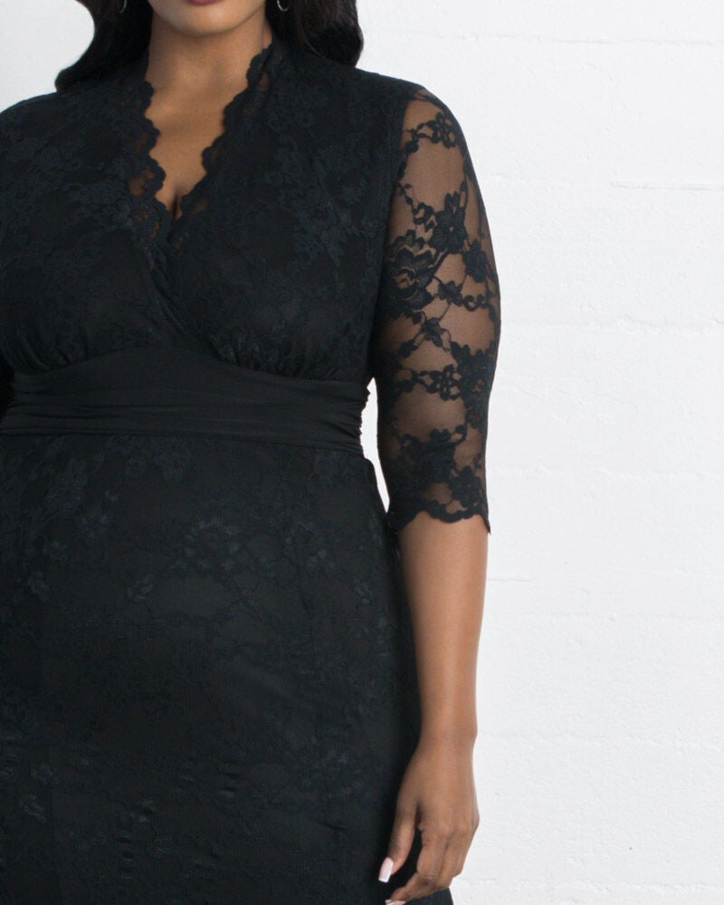 Screen Siren Lace Evening Gown, Onyx, alternate image number 1