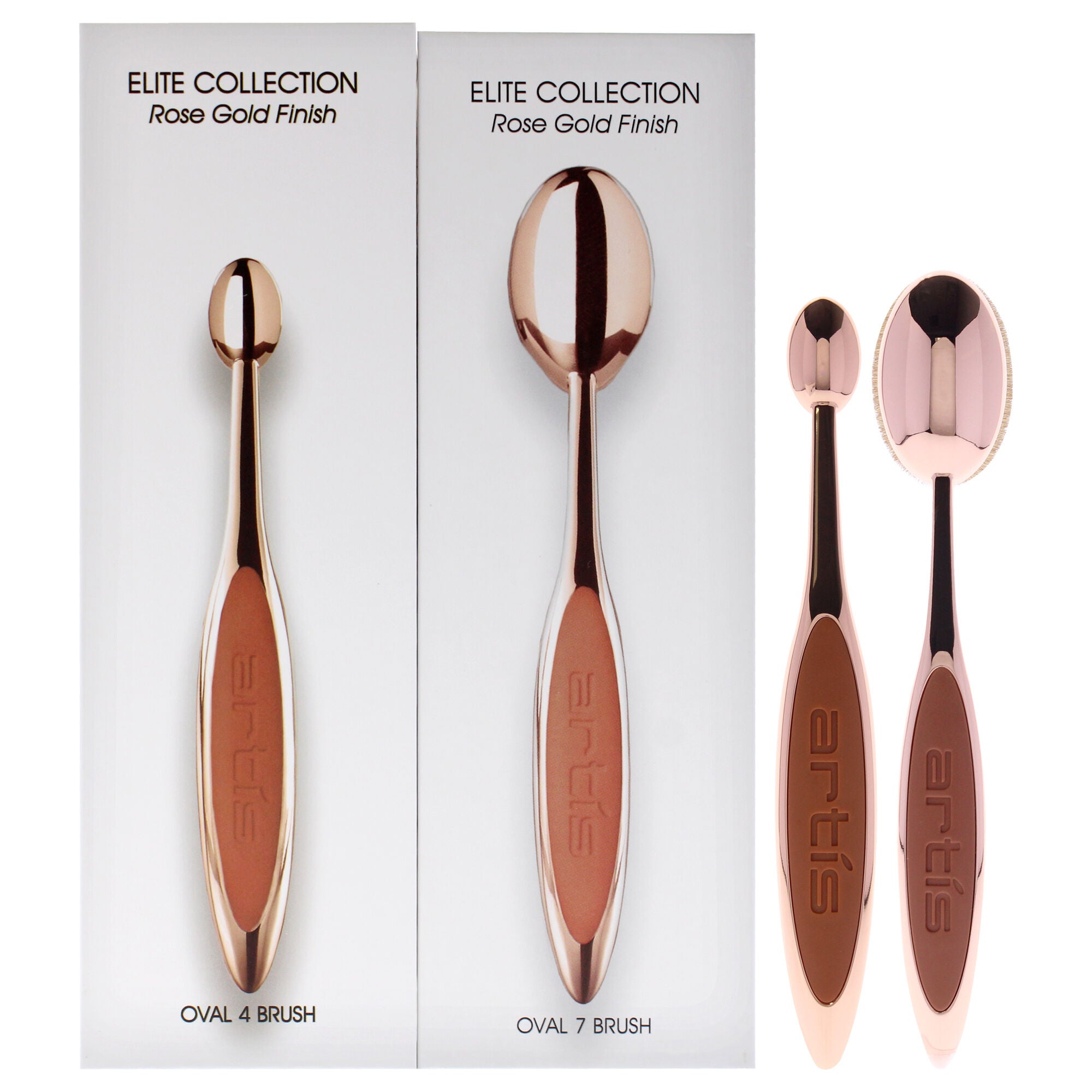 Elite 2 Brush Set - Rose Gold by Artis for Women - 2 Pc Elite Collection Oval Brush 4 - Rose Gold, Elite Collection Oval Brush 7 - Rose Gold, See Description, hi-res image number 0