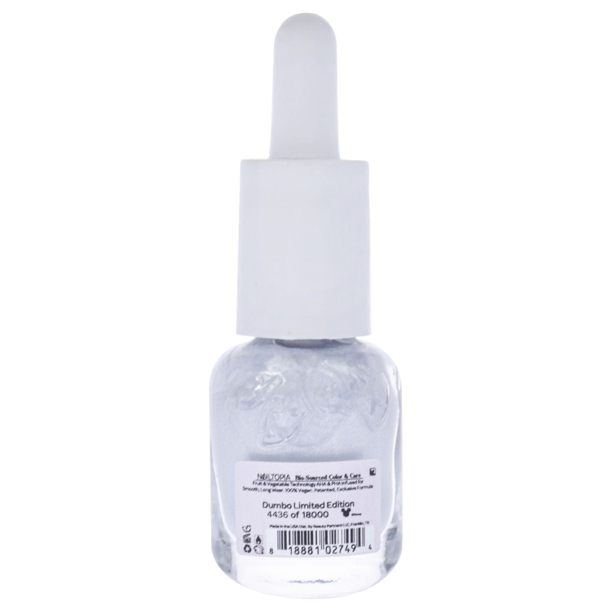 Bio-Sourced Chip Free Nail Lacquer Disney Collection Dumbo - Silver by Nailtopia for Women - 0.169 oz Nail Polish, , alternate image number 3