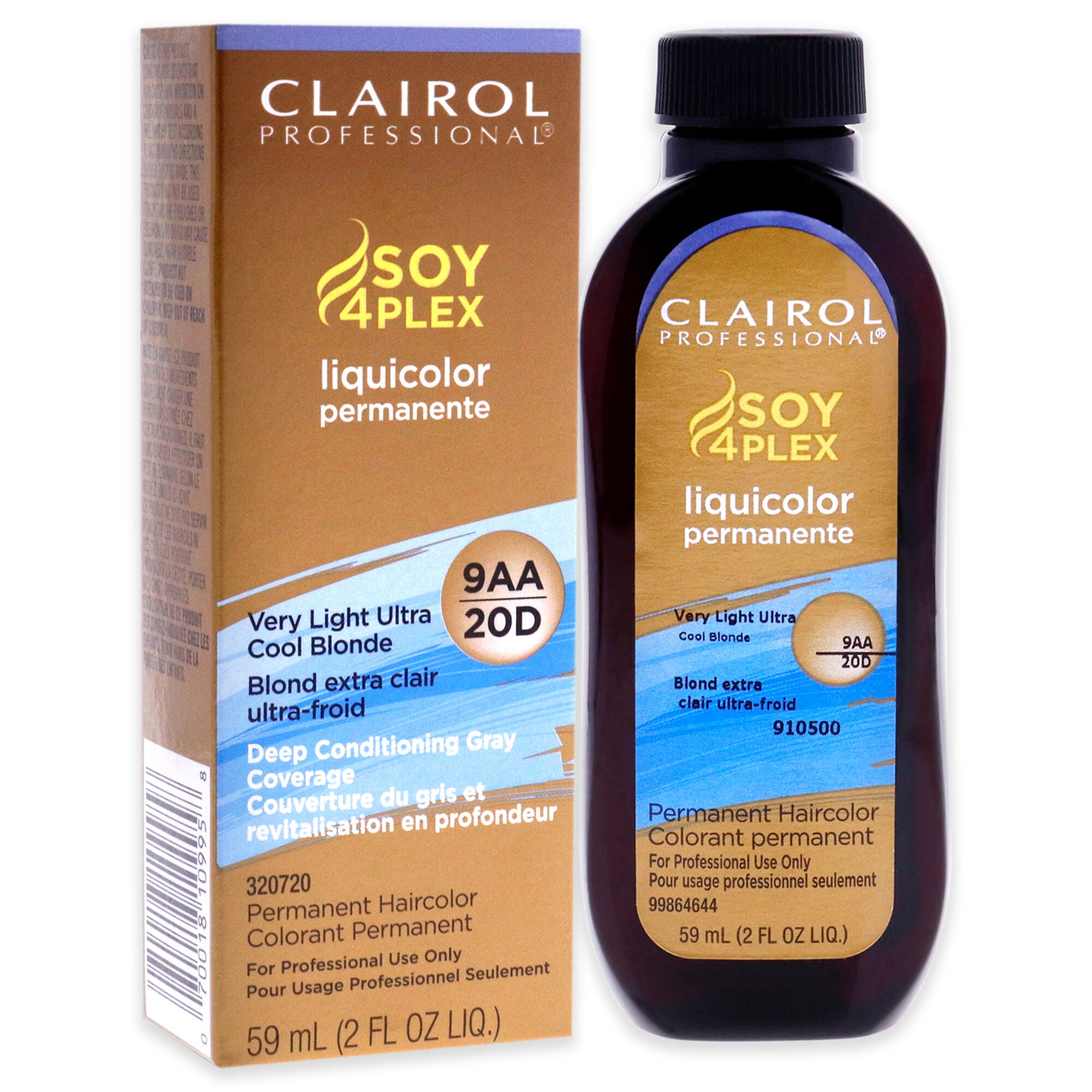 Professional Liquicolor Permanent Hair Color - 20D Very Light Ultra Cool Blonde by Clairol for Unisex - 2 oz Hair Color, See Description, alternate image number 1