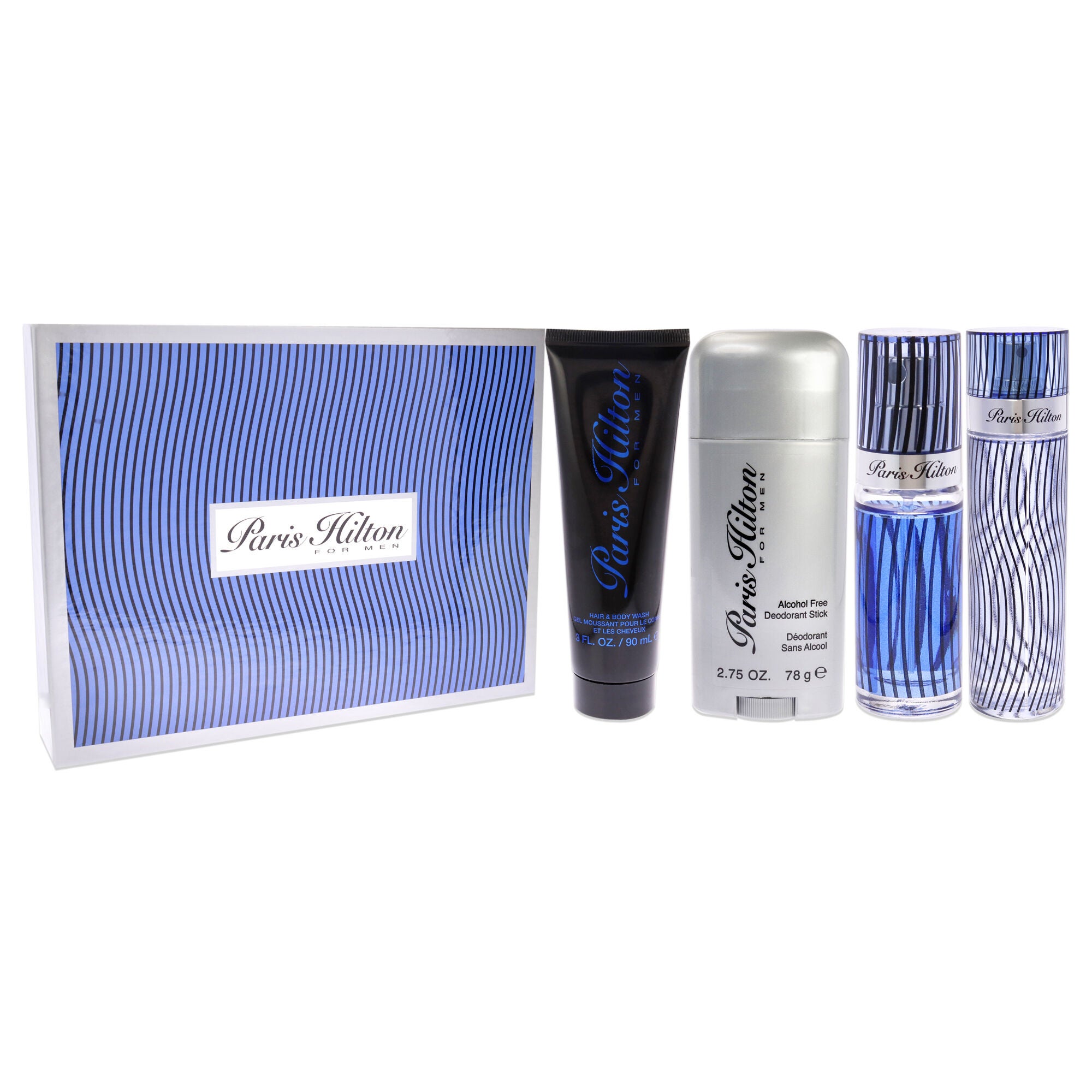 Paris Hilton by Paris Hilton for Men - 4 Pc Gift Set 3.4oz EDT Spray, 3oz Hair and Body Wash, 2.75oz Alcohol Free Deodorant Stick, 0.34oz EDT Spray, , alternate image number 7