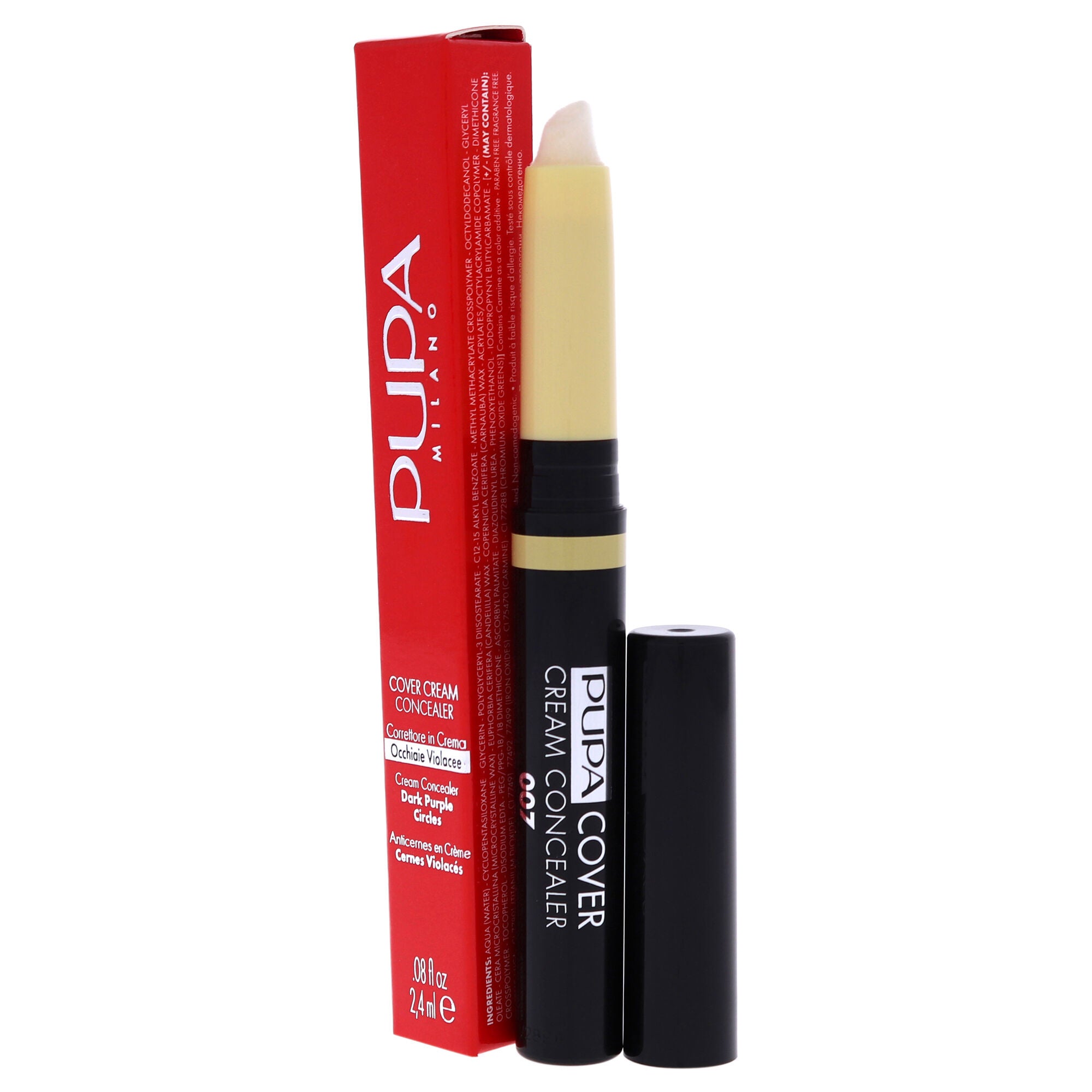 Cover Cream Concealer - 007 Yellow by Pupa Milano for Women - 0.08 oz Concealer, See Description, alternate image number 3