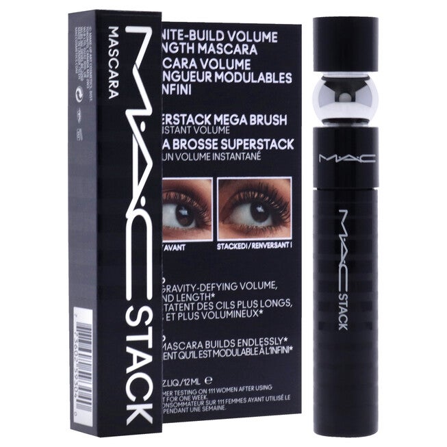 MAC Stack Superstack Mega Brush Mascara - Black by MAC for Women - 0.41 oz Mascara, , alternate image number null