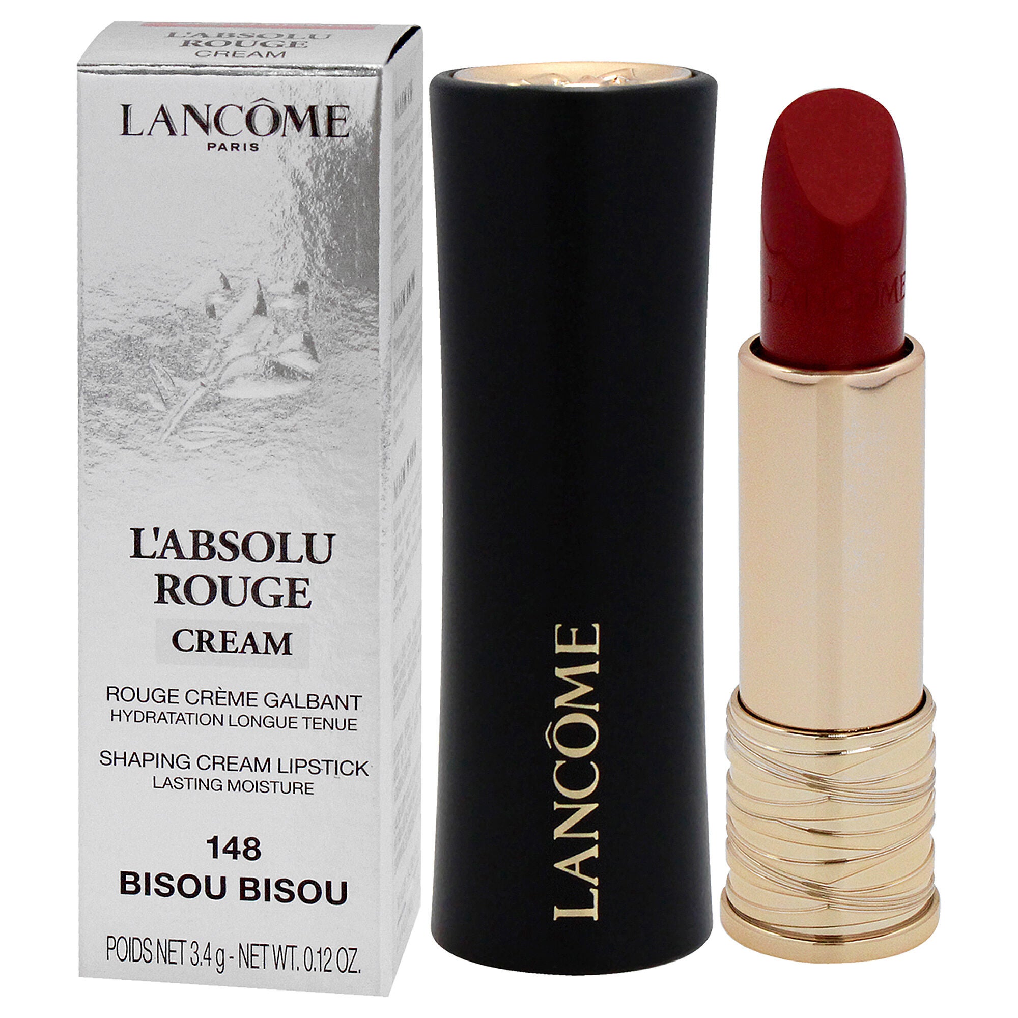 LAbsolu Rouge Cream Lipstick - 148 Bisou by Lancome for Women - 0.12 oz Lipstick, See Description, alternate image number 2