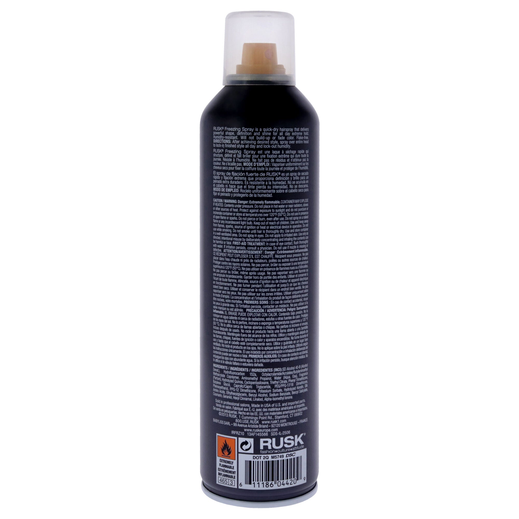 Freezing Spray by Rusk for Unisex - 10 oz Hair Spray, See Description, alternate image number 2