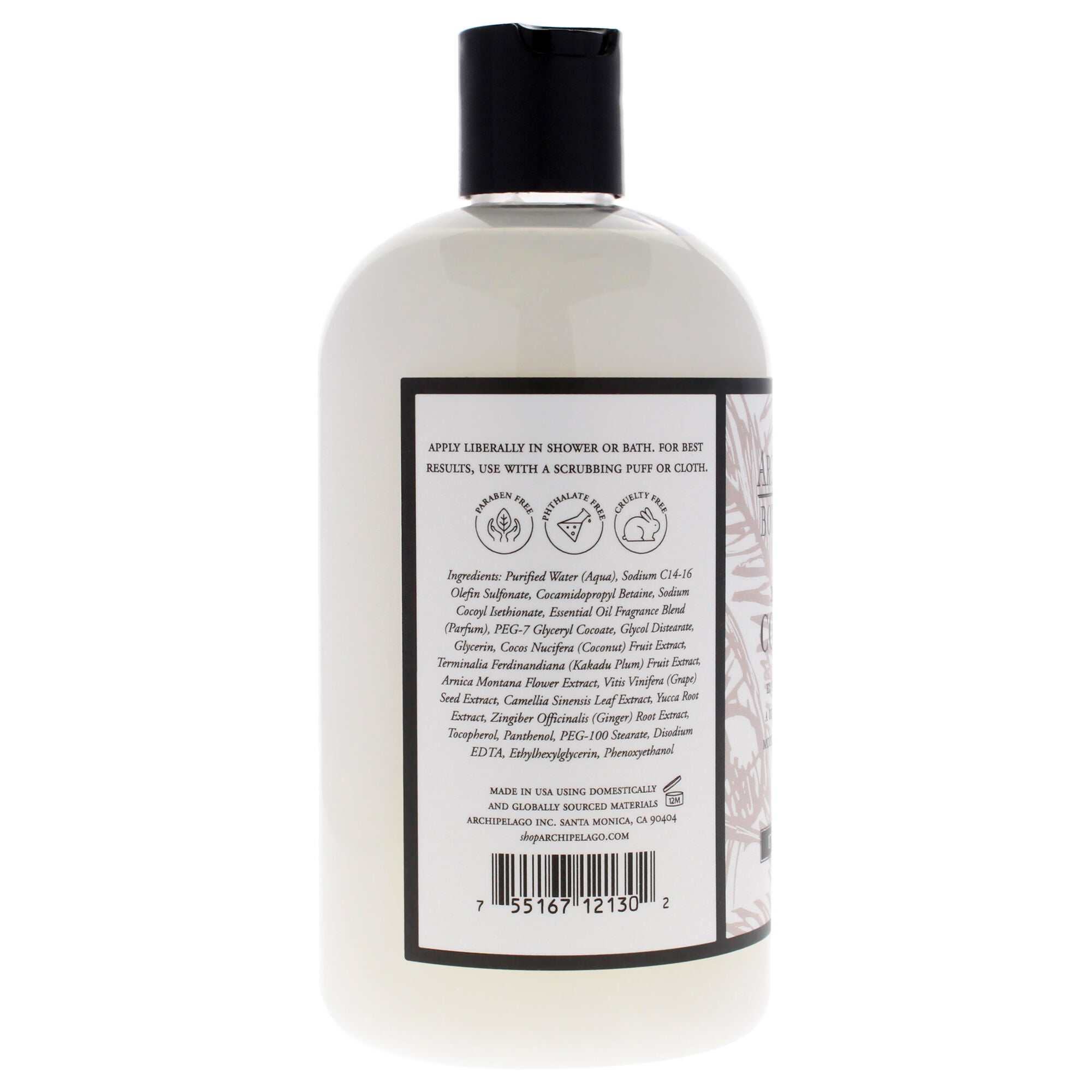 Body Wash - Coconut by Archipelago Botanicals for Unisex - 17 oz Body Wash, See Description, alternate image number 3