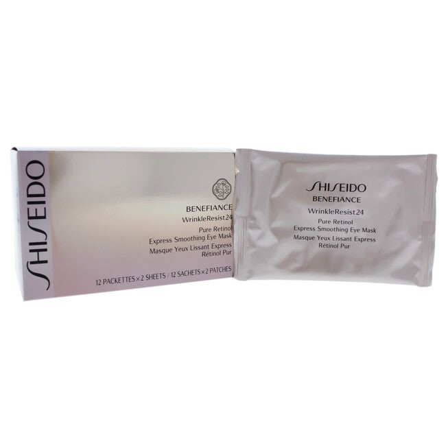 Benefiance WrinkleResist24 Pure Retinol Express Smoothing Eye Mask by Shiseido for Unisex - 12 Pc Sheets Eye Mask, , alternate image number null