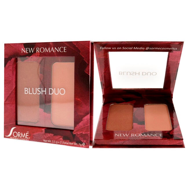 Blush Duo Compacts - New Romance by Sorme Cosmetics for Women - 2 x 0.12 oz Blush, NA, alternate image number null