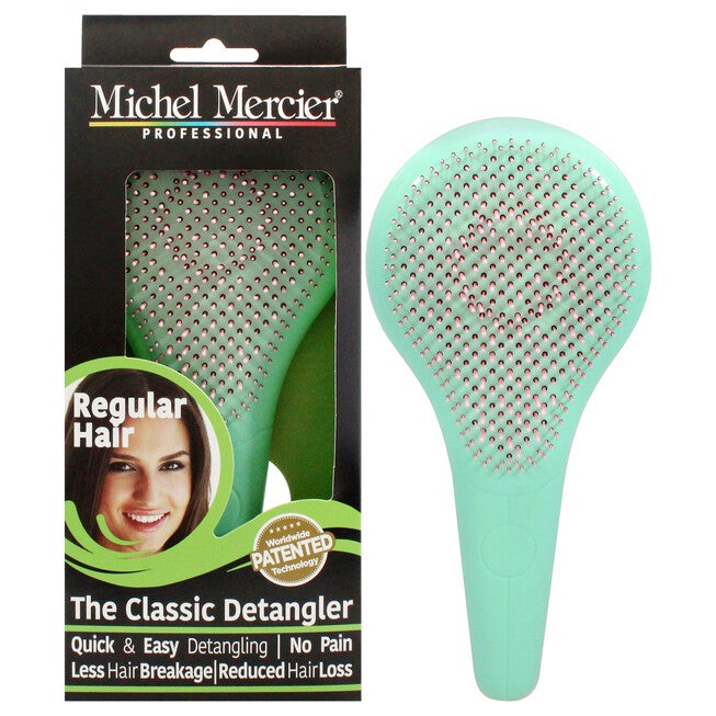The Classic Detangler Regular Hair - Pink-Green by Michel Mercier for Unisex - 1 Pc Hair Brush, NA, hi-res image number null
