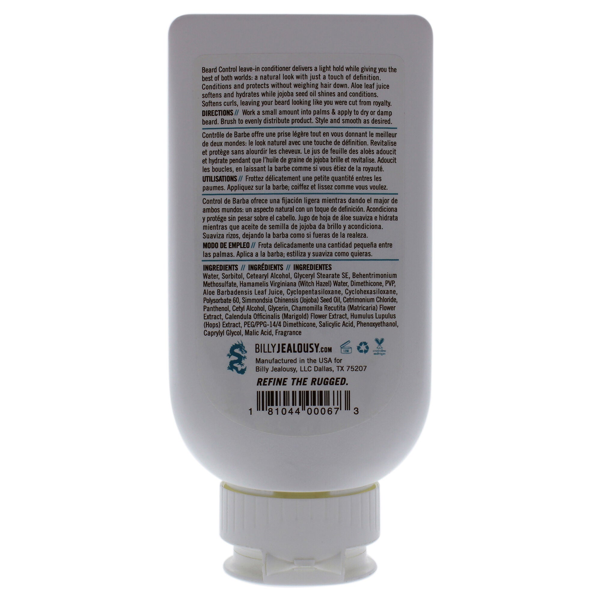 Beard Control Leave-in Conditioner by Billy Jealousy for Men - 8 oz Conditioner, See Description, alternate image number 1