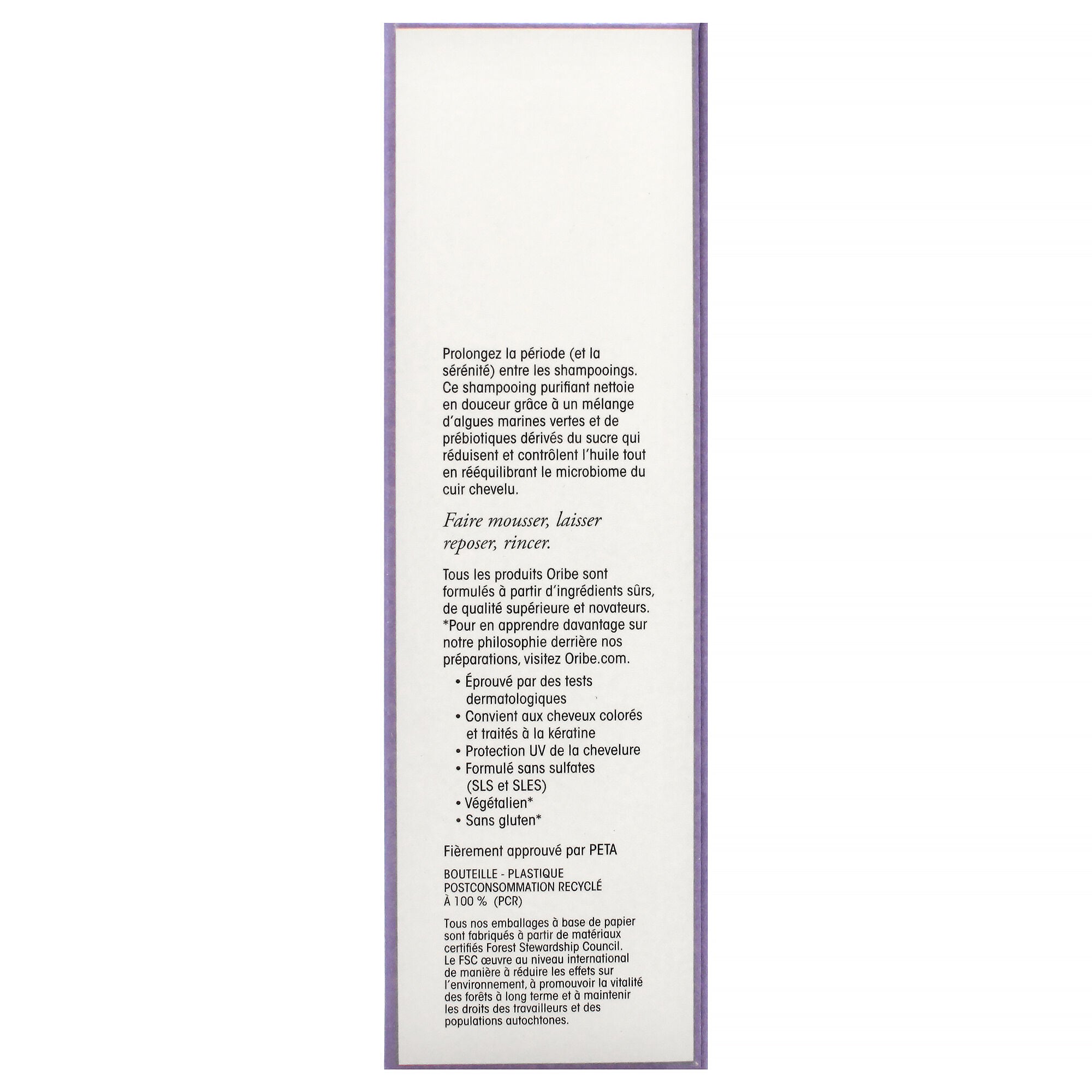 Serene Scalp Oil Control Shampoo by Oribe for Unisex - 8.5 oz Shampoo, White, alternate image number 5