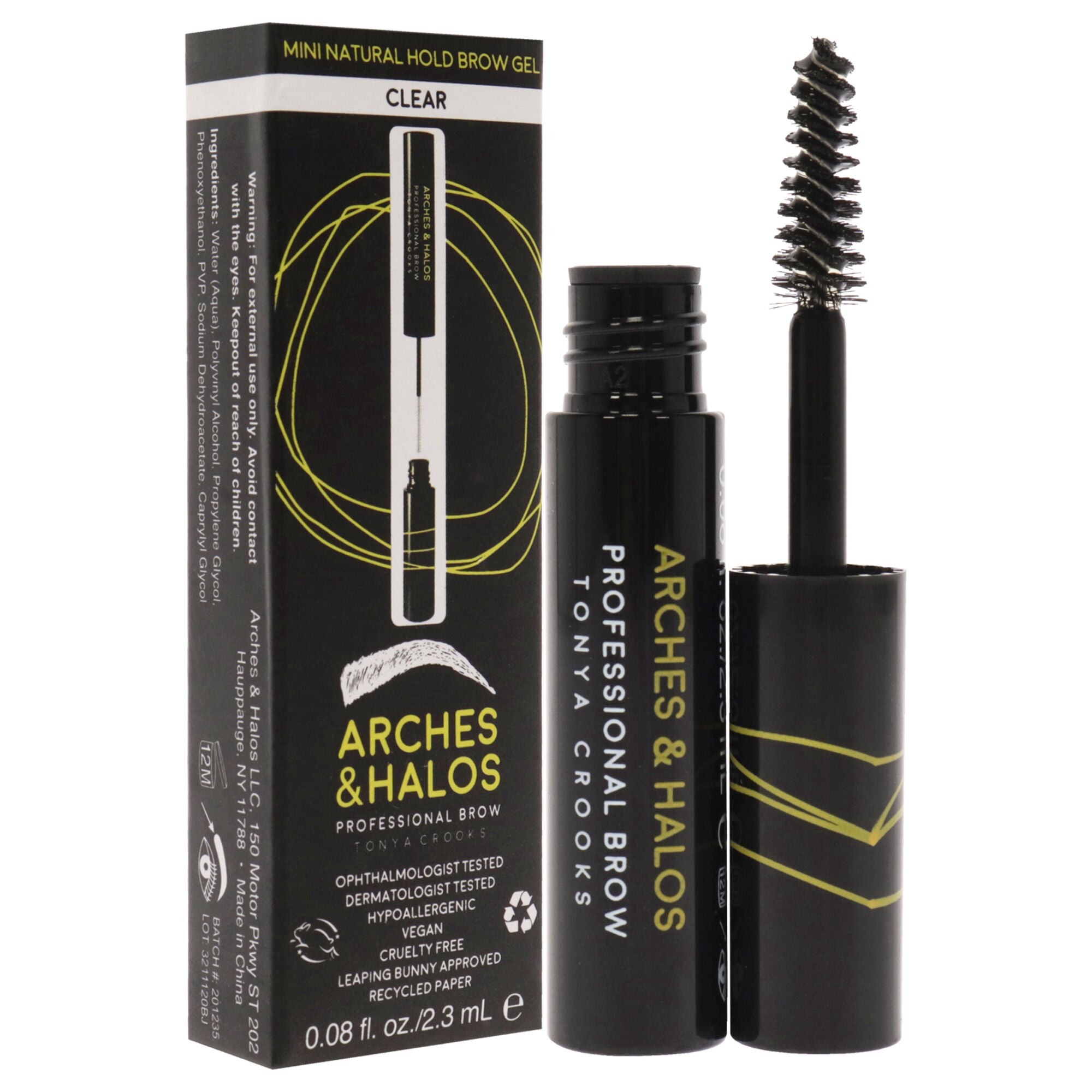 Mini Natural Hold Brow Gel - Clear by Arches and Halos for Women - 0.08 oz Brow Gel, See Description, alternate image number 1