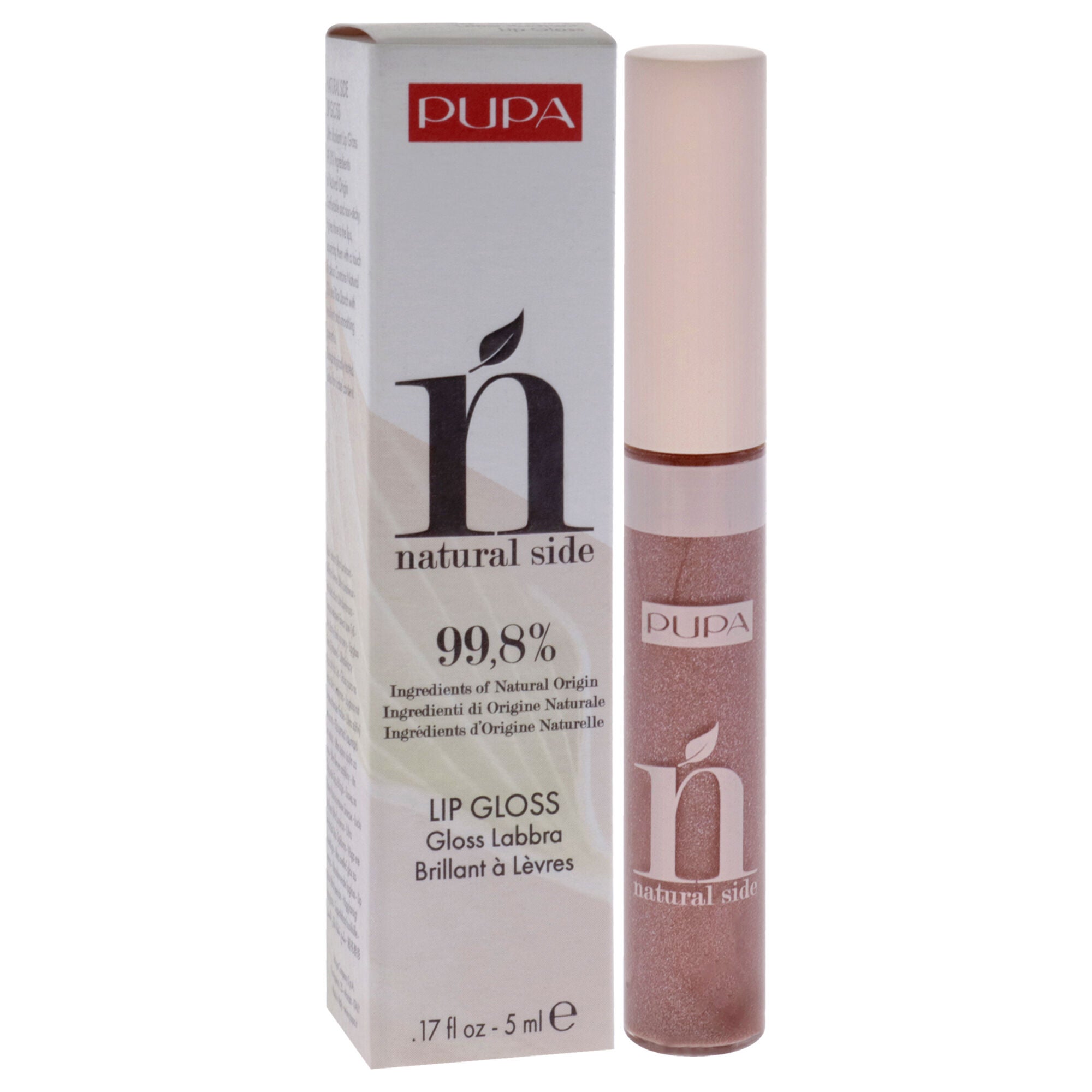 Natural Side Lip Gloss - 004 Pearly Nude by Pupa Milano for Women - 0.17 oz Lip Gloss, See Description, alternate image number 1