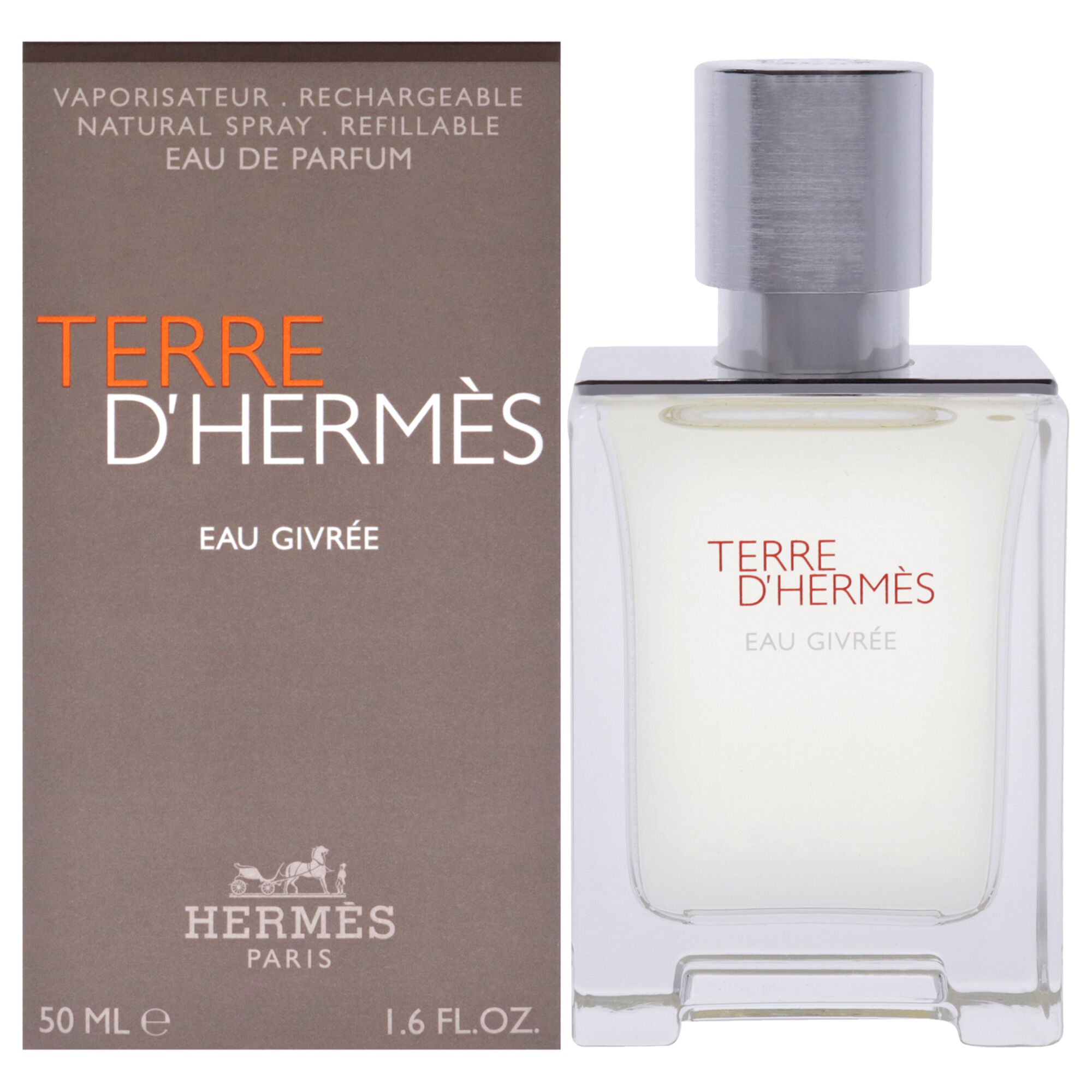 Terre DHermes Eau Givree by Hermes for Men - 1.6 oz EDP Spray (Refillable), See Description, hi-res image number 0