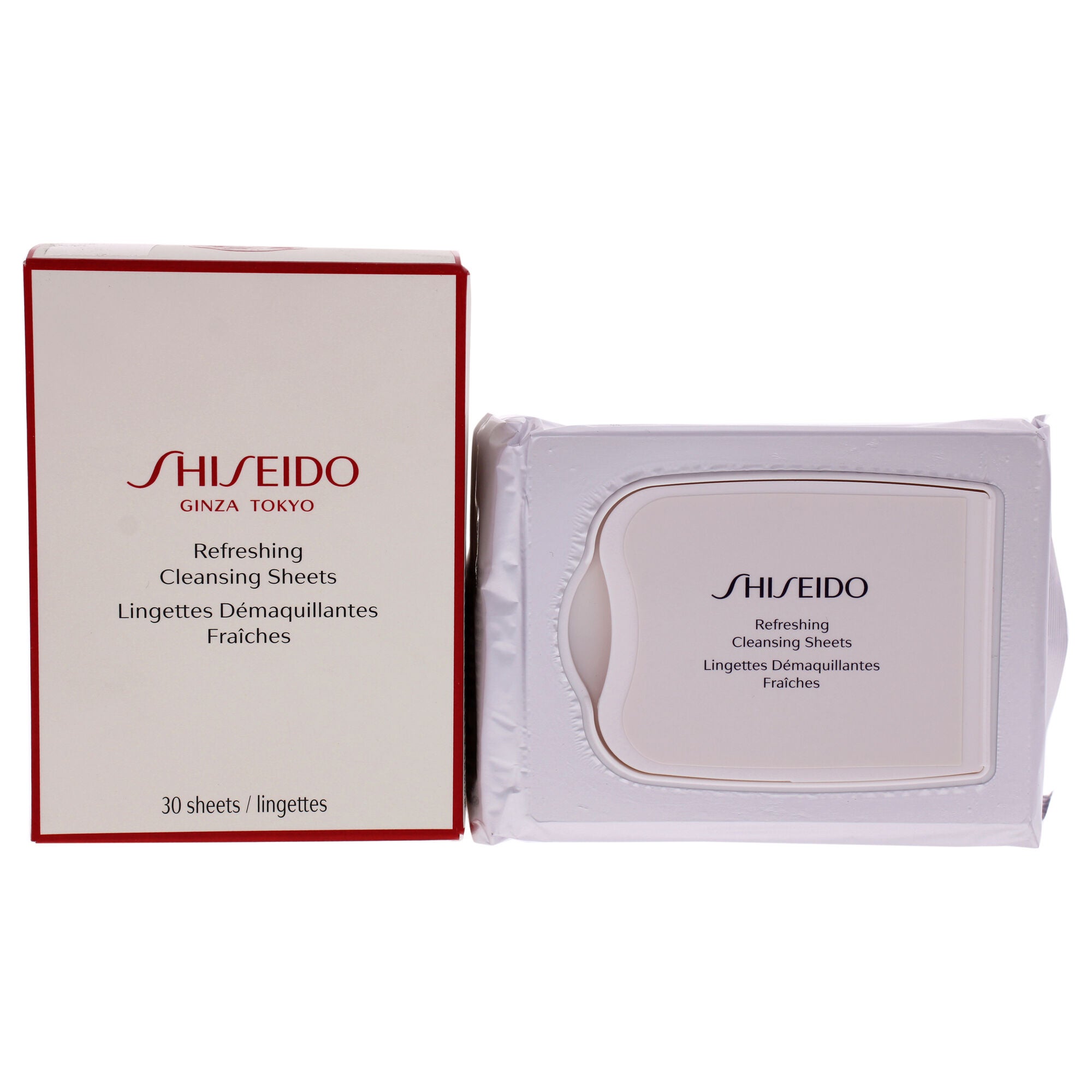Refreshing Cleansing Sheet by Shiseido for Unisex - 30 Count Wipes, See Description, hi-res image number 0