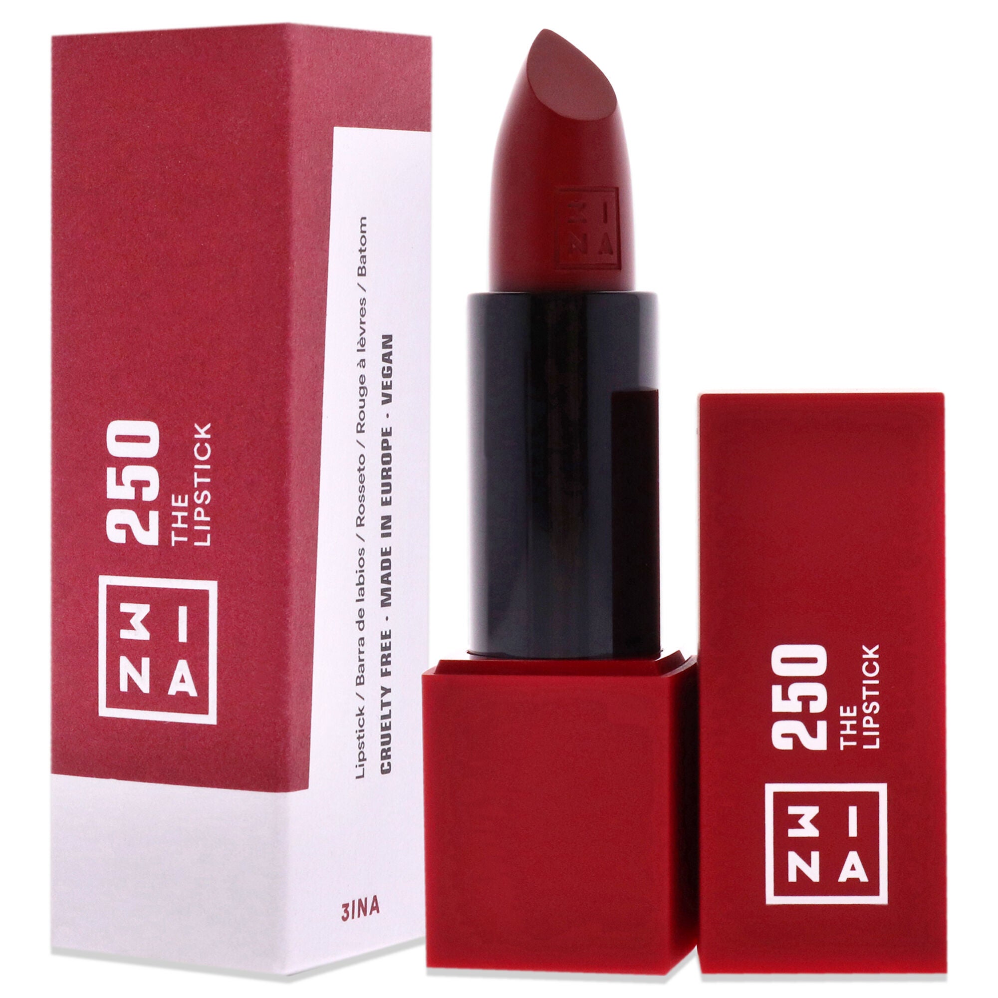 The Lipstick - 250 Warm Dark Red by 3INA for Women - 0.16 oz Lipstick, See Description, alternate image number 3