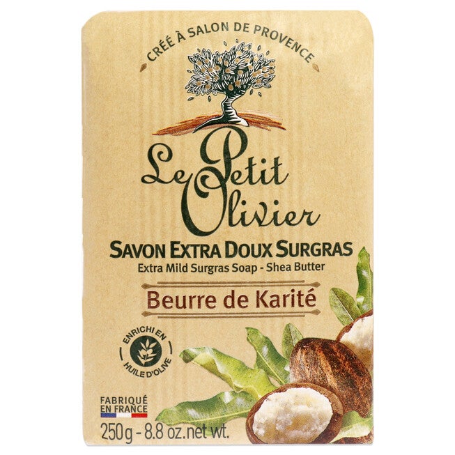 Extra Mild Surgras Soap - Shea Butter by Le Petit Olivier for Men - 8.8 oz Soap, NA, hi-res image number null