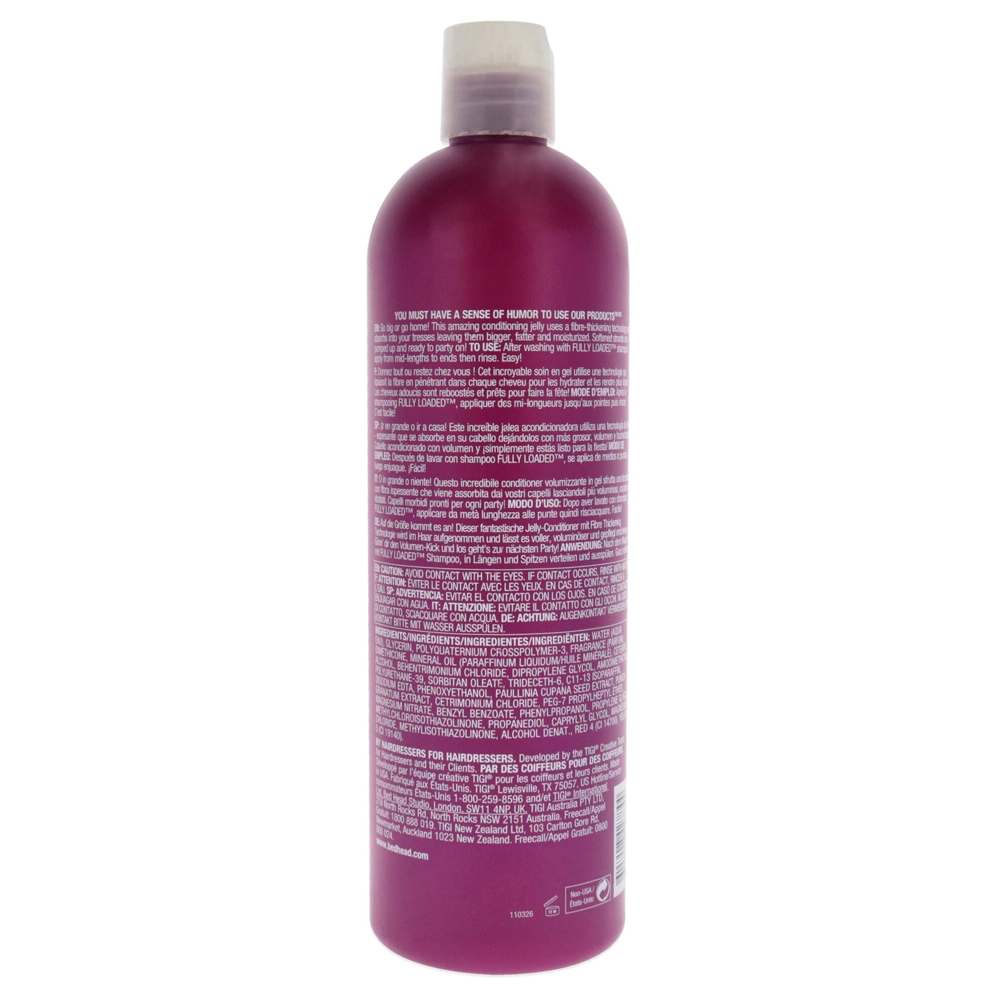 Bed Head Fully Loaded Volumizing Conditioning Jelly by TIGI for Unisex - 25.36 oz Conditioner, , alternate image number 4