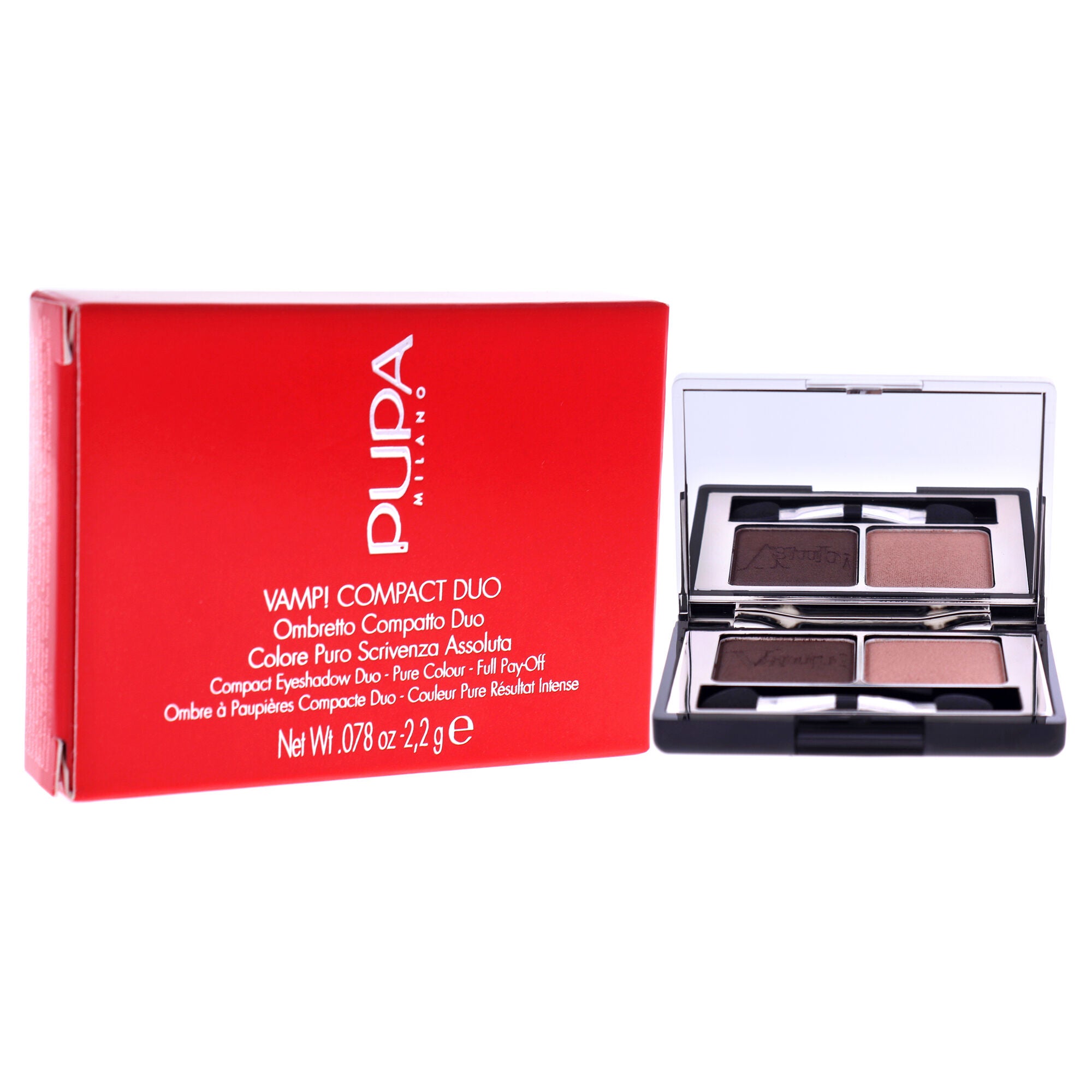 Vamp! Compact Duo Eyeshadow - 004 Bronze Amber by Pupa Milano for Women - 0.078 oz Eye Shadow, , alternate image number 6