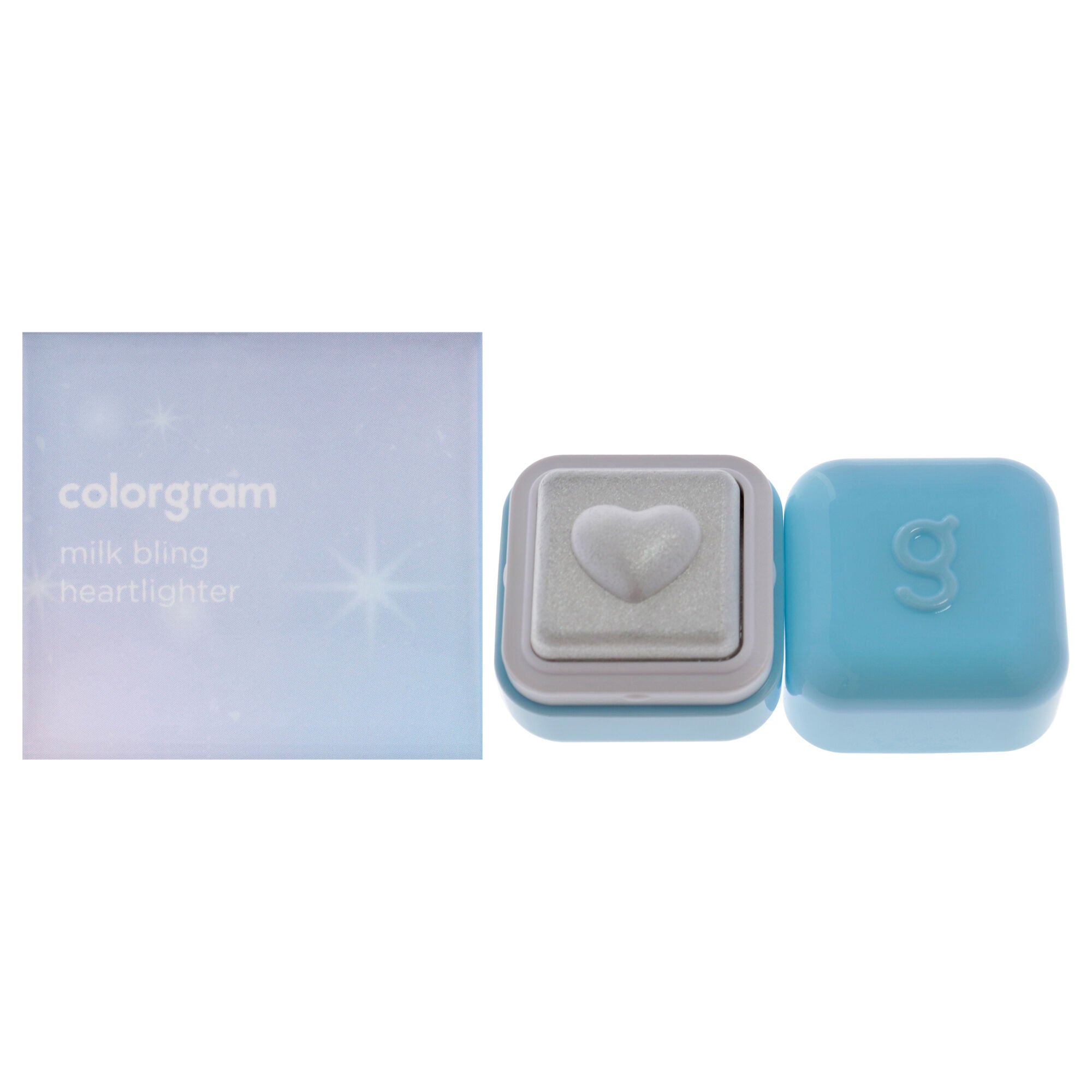 Milk Bling Heartlighter - 06 Bubbles Blue by Colorgram for Women - 0.07 oz Highlighter, Light Blue, hi-res image number 0
