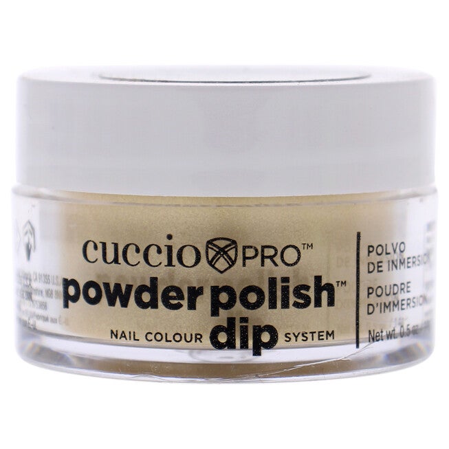 Pro Powder Polish Nail Colour Dip System - Metallic Lemon Gold by Cuccio Colour for Women - 0.5 oz Nail Powder, NA, hi-res image number null