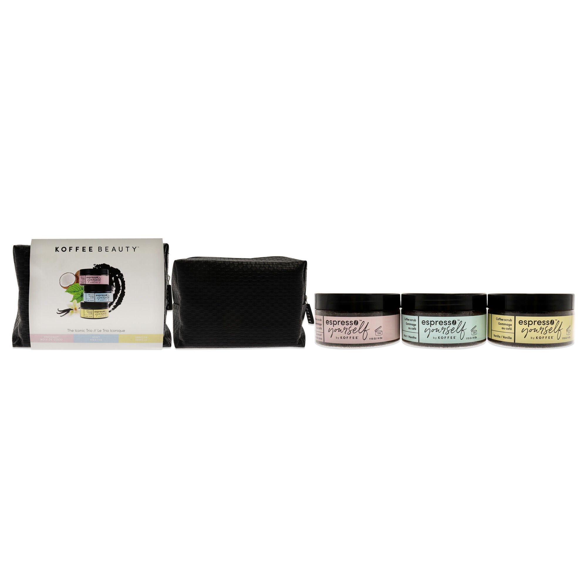 Espresso Yourself The Iconic Trio by Koffee Beauty for Unisex - 4 Pc Gift Set, See Description, hi-res image number 0