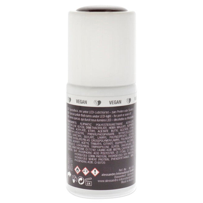 Striplac Peel or Soak - 128 Rouge Noir by Alessandro for Women 0.27 oz Nail Polish, NA, alternate image number null