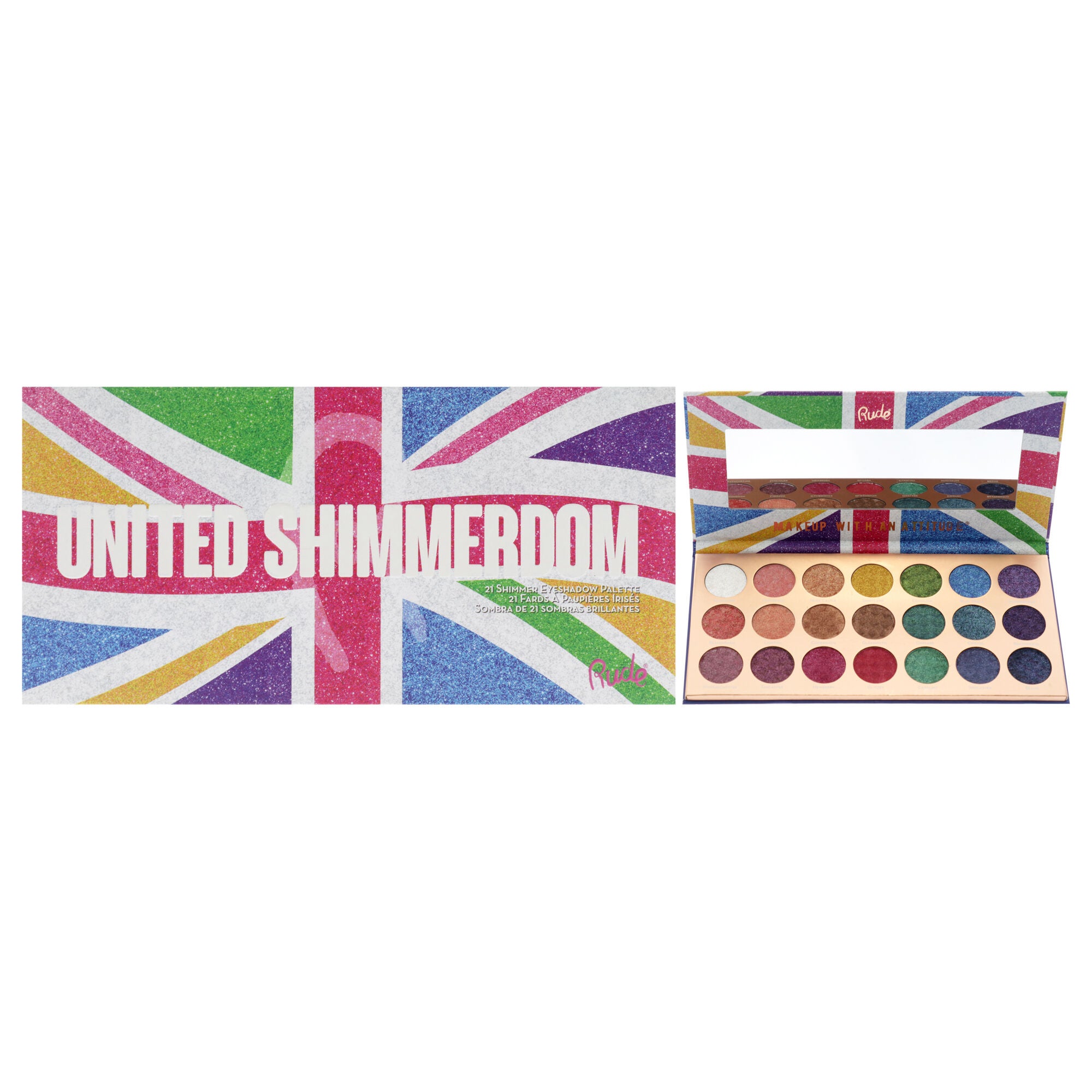 United Shimmerdom Eyeshadow Palette - 21 Shimmer for Women - 0.88 oz Eye Shadow, See Description, hi-res image number 0