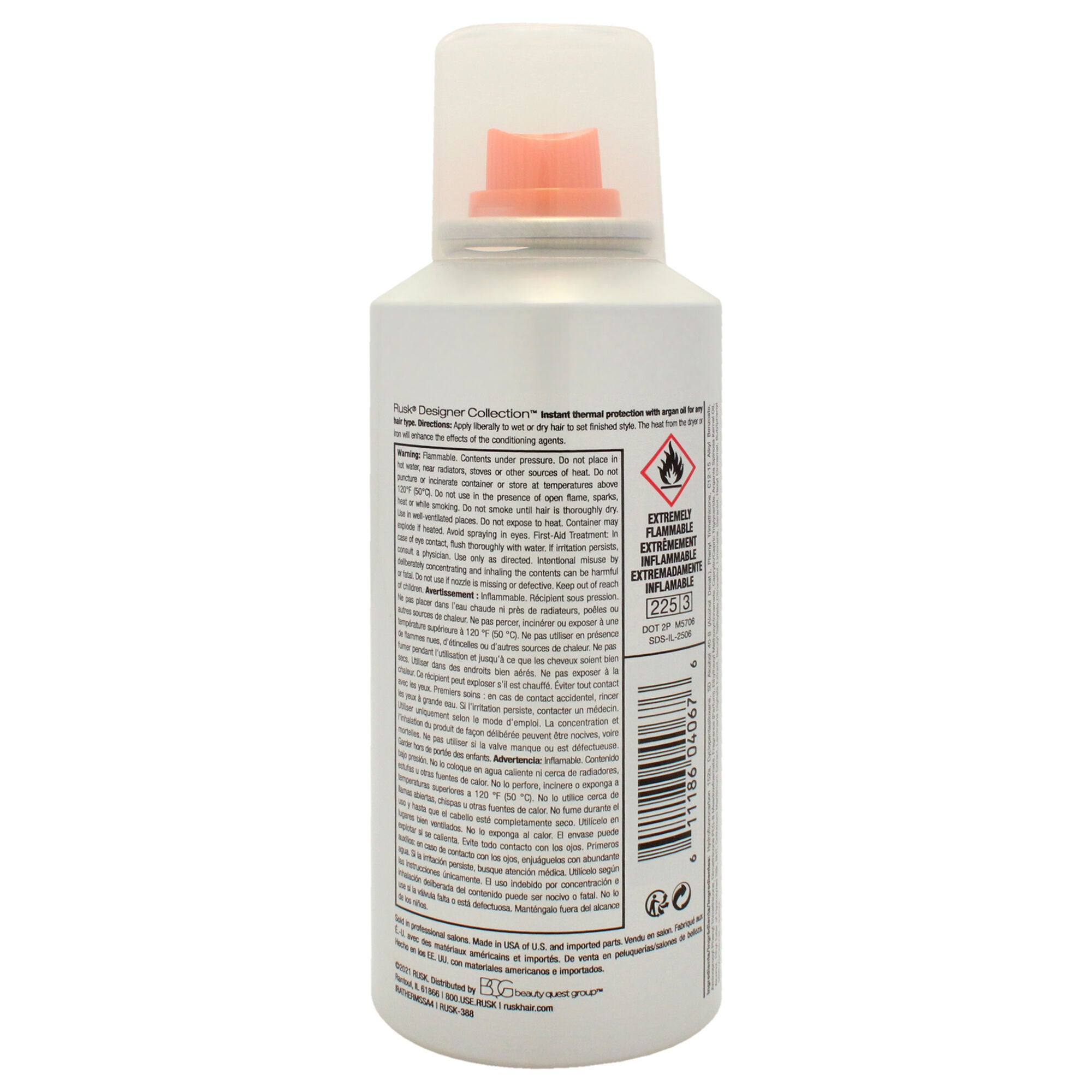 Thermal Shine Spray by Rusk for Unisex - 4.4 oz Hair Spray, See Description, alternate image number 1
