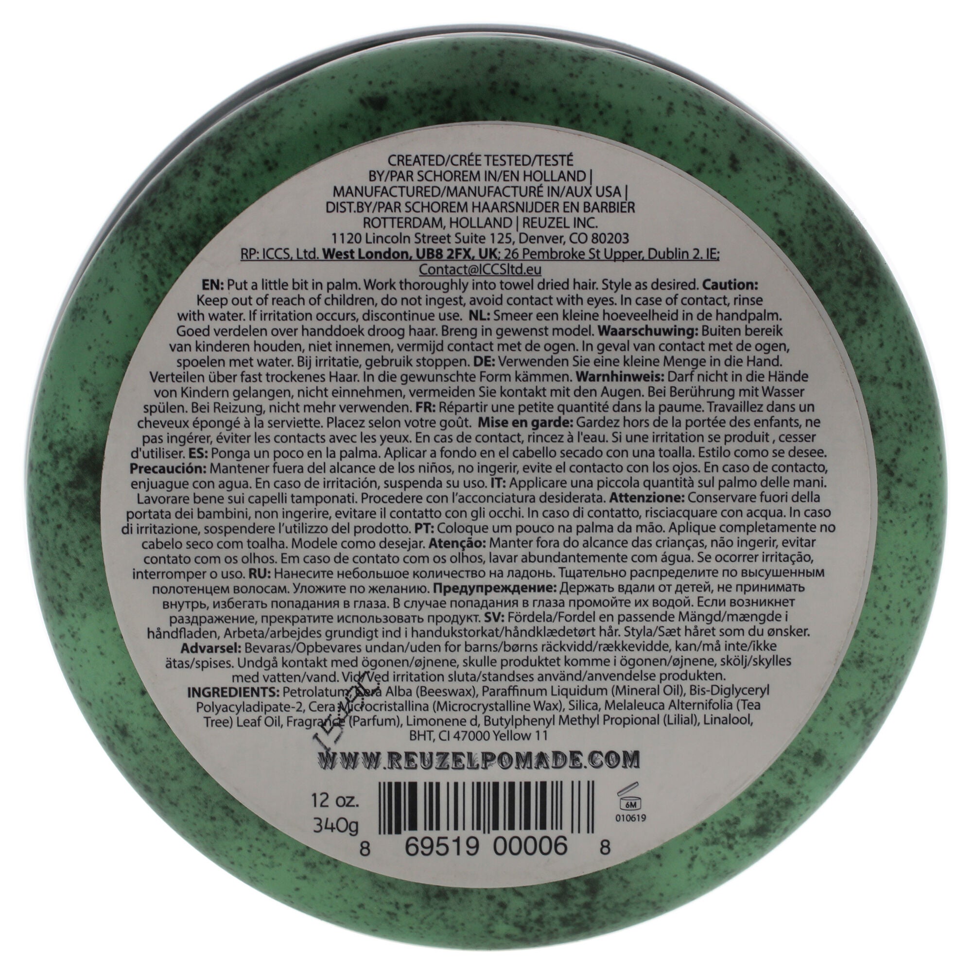 Green Grease Medium Hold Pomade by Reuzel for Men - 12 oz Pomade, , alternate image number 3