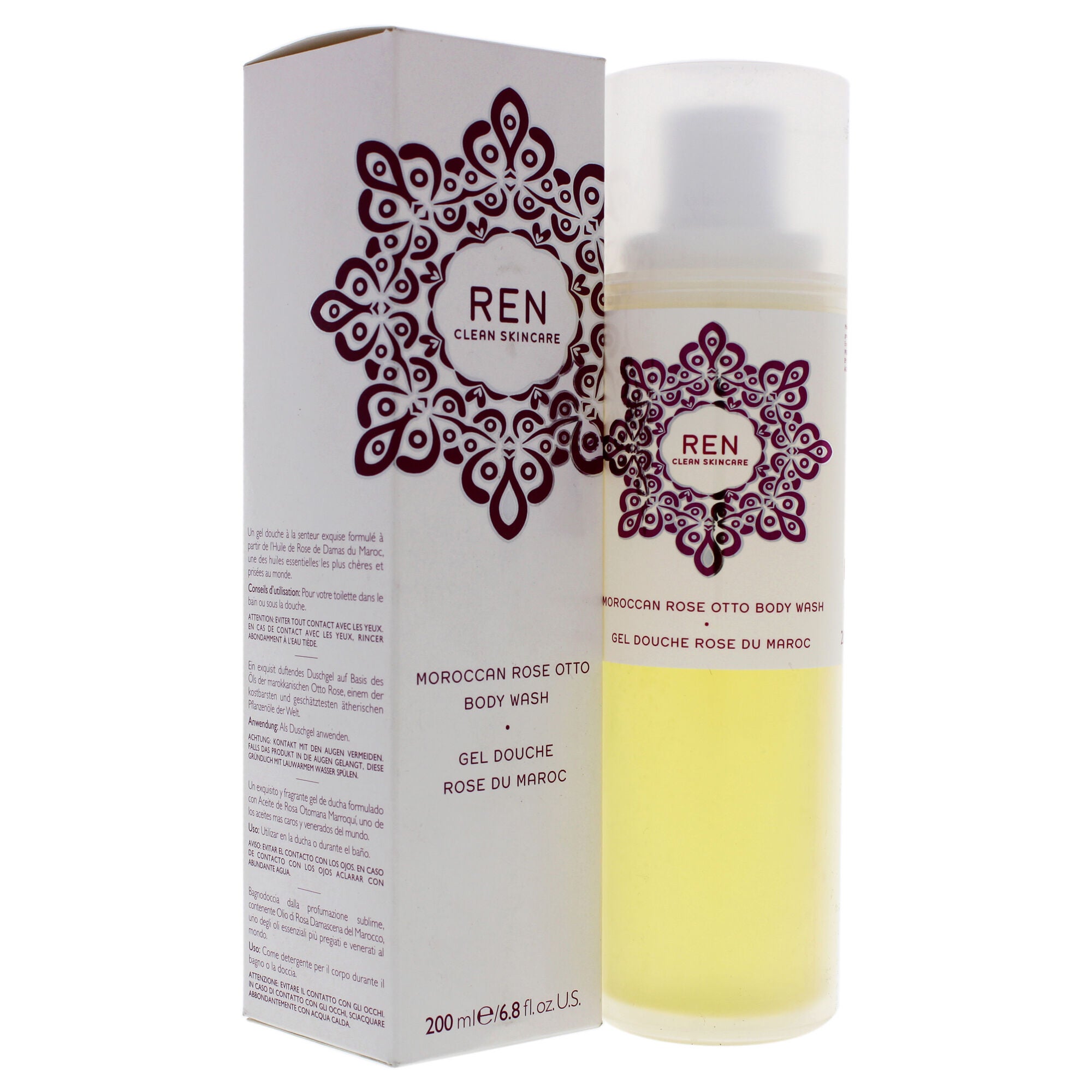 Moroccan Rose Otto Body Wash by REN for Unisex - 6.8 oz Body Wash, See Description, alternate image number 2