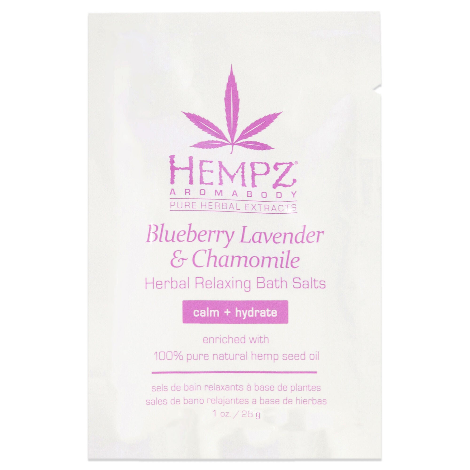 Aromabody Blueberry Lavender and Chamomile Herbal Relaxing Bath Salts by Hempz for Unisex - 2 x 1 oz Bath Salt, , alternate image number 5