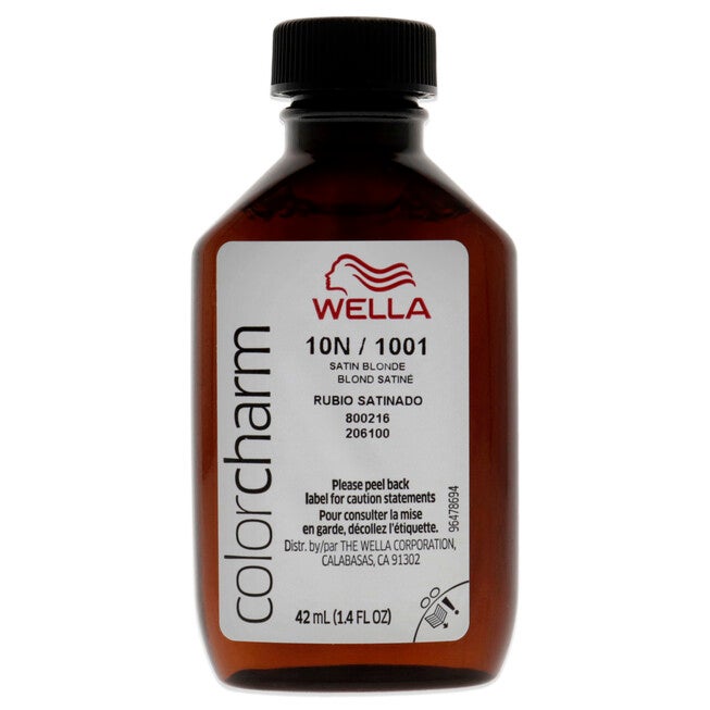 Color Charm Permanent Liquid Haircolor - 1001 10N Satin Blonde by Wella for Unisex - 1.4 oz Hair Color, , alternate image number null