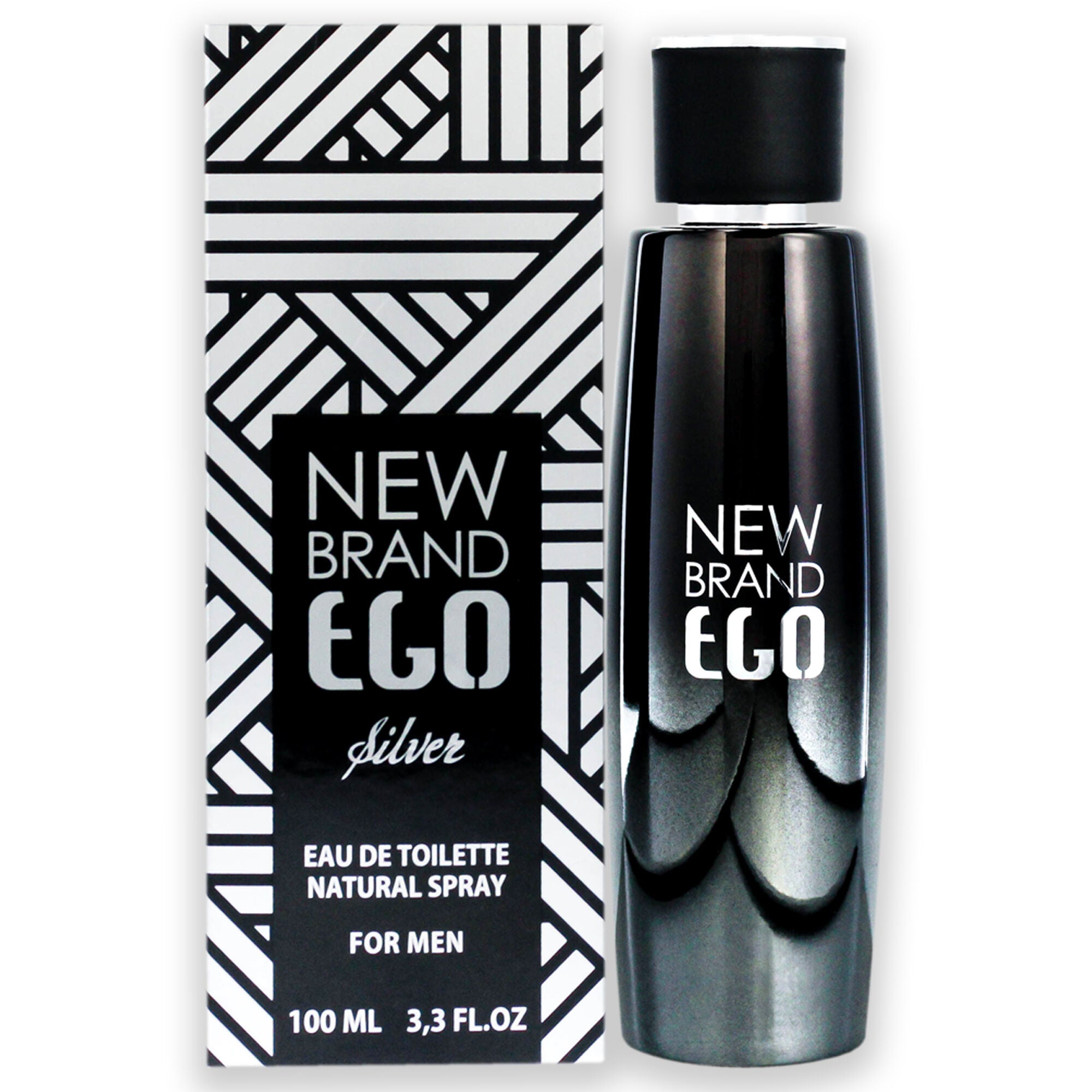 Ego Silver by New Brand for Men - 3.3 oz EDT Spray, Clear, hi-res image number 0
