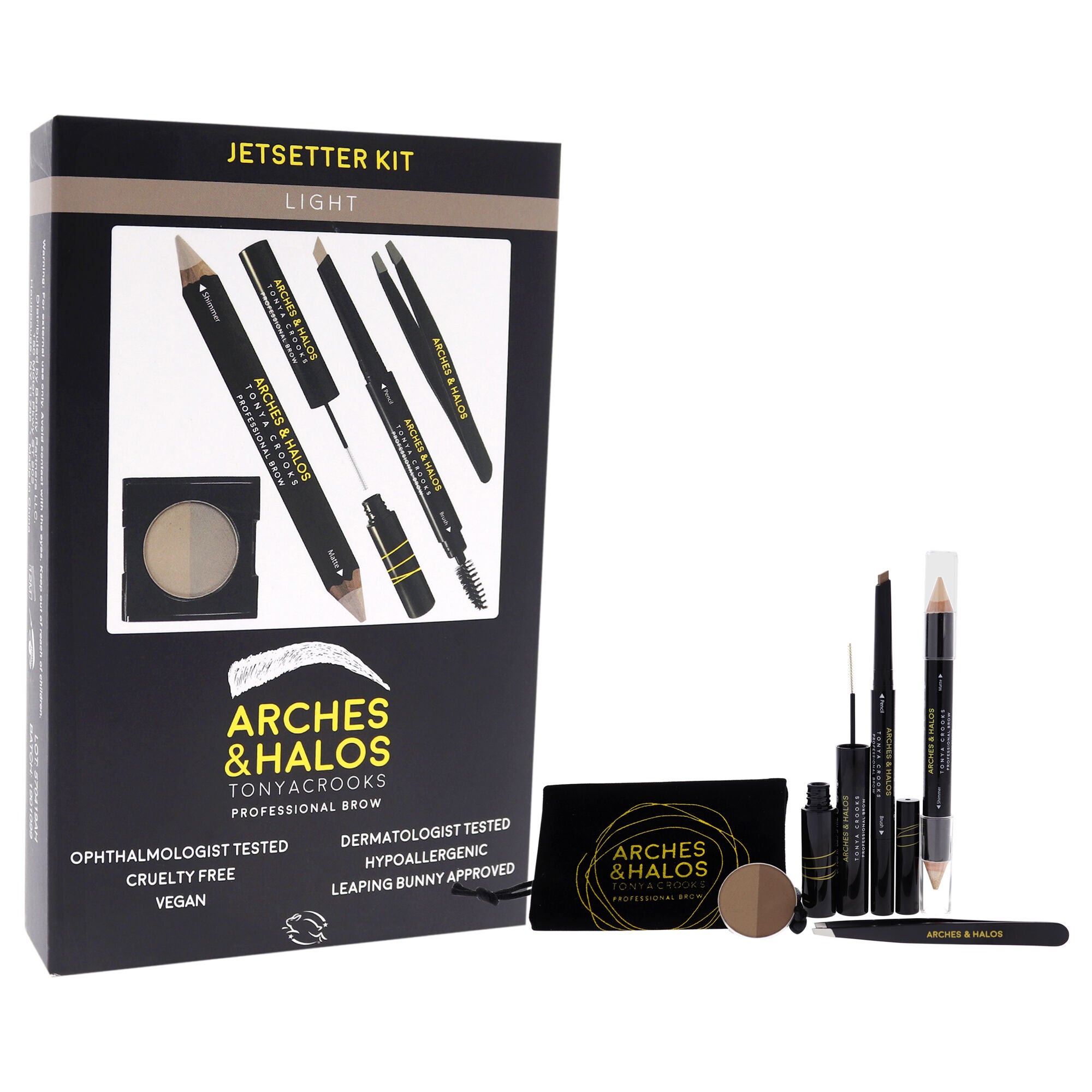 Jetsetter Brow Kit - Light by Arches and Halos for Women - 6 Pc Set, , alternate image number 6