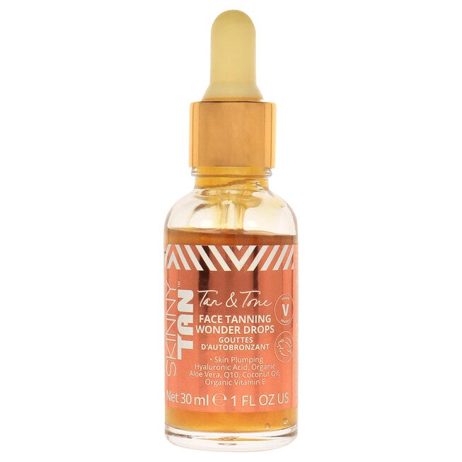 Tan and Tone Face Tanning Wonder Drops by Skinny Tan for Women - 1 oz Serum, NA, hi-res image number null