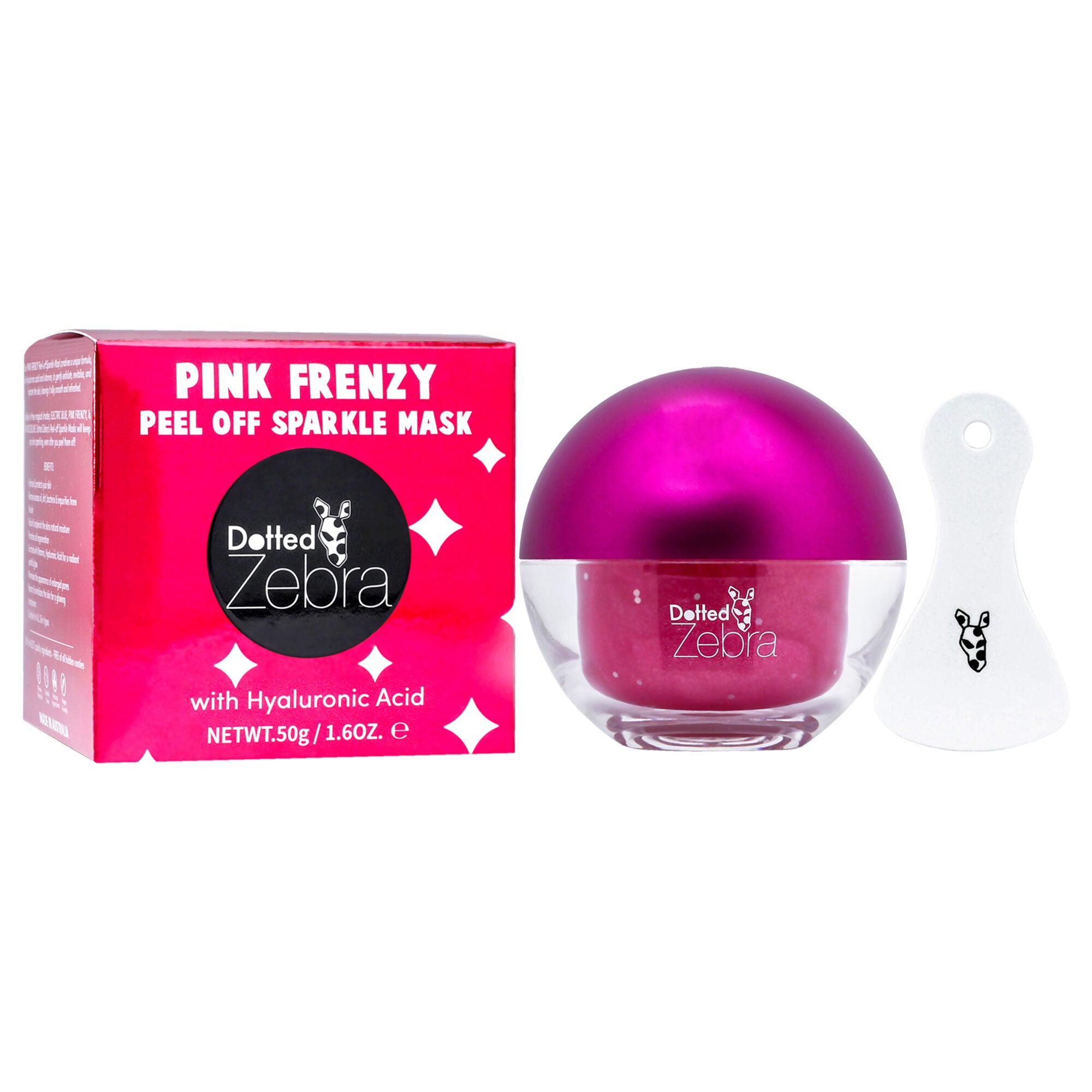 Peel Off Sparkle Mask - Pink Frenzy by Dotted Zebra for Women - 1.6 oz Mask, See Description, alternate image number 2